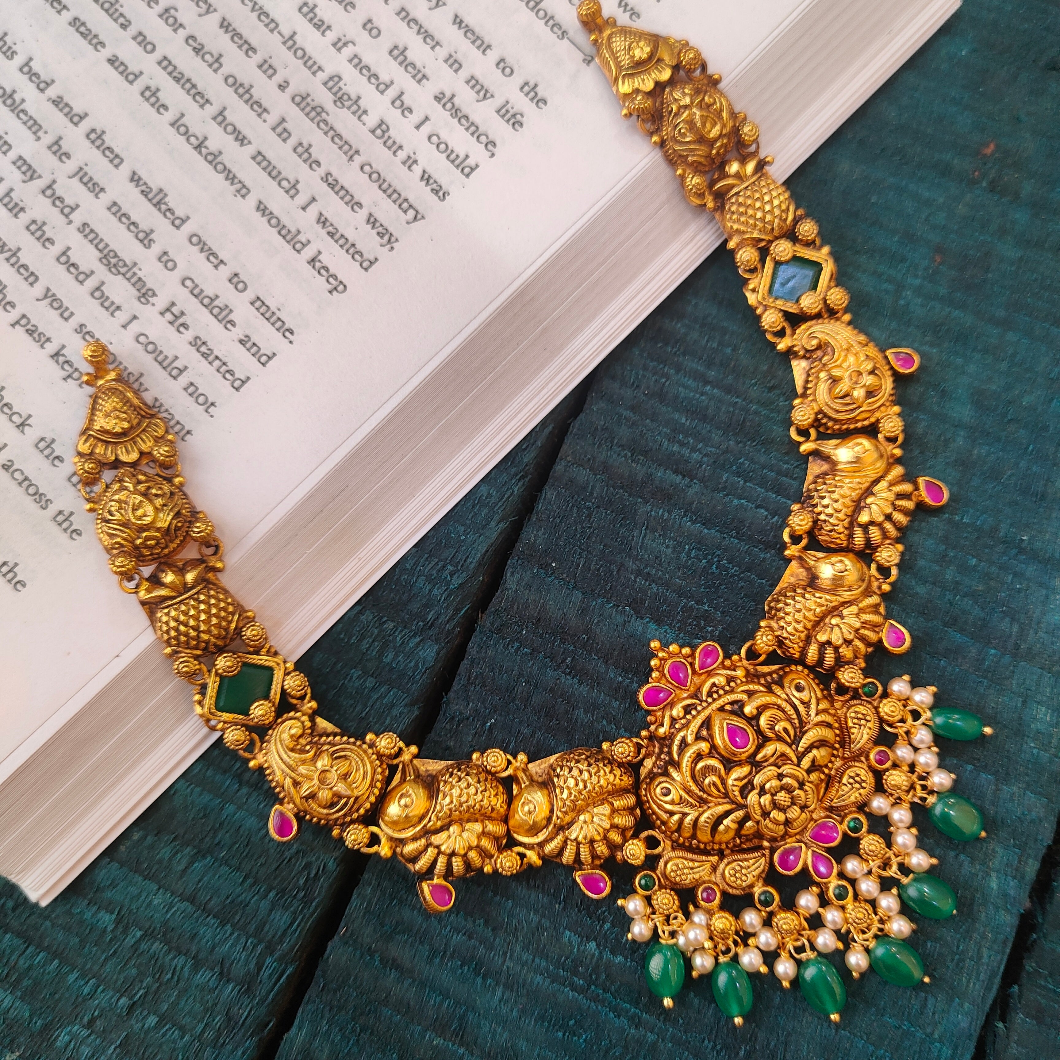 925 Silver Antique Nakshi Necklace -0515