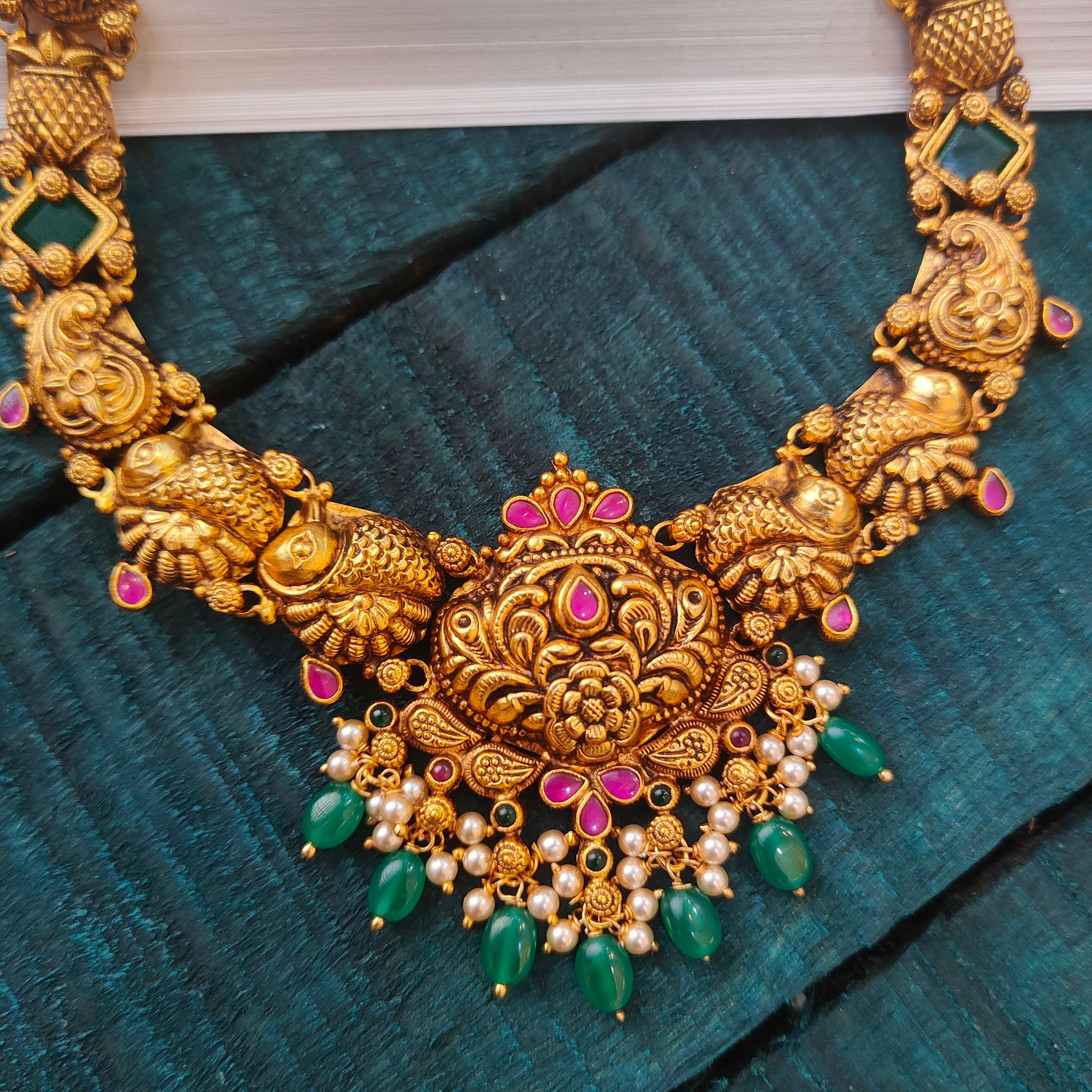 925 Silver Antique Nakshi Necklace -0515