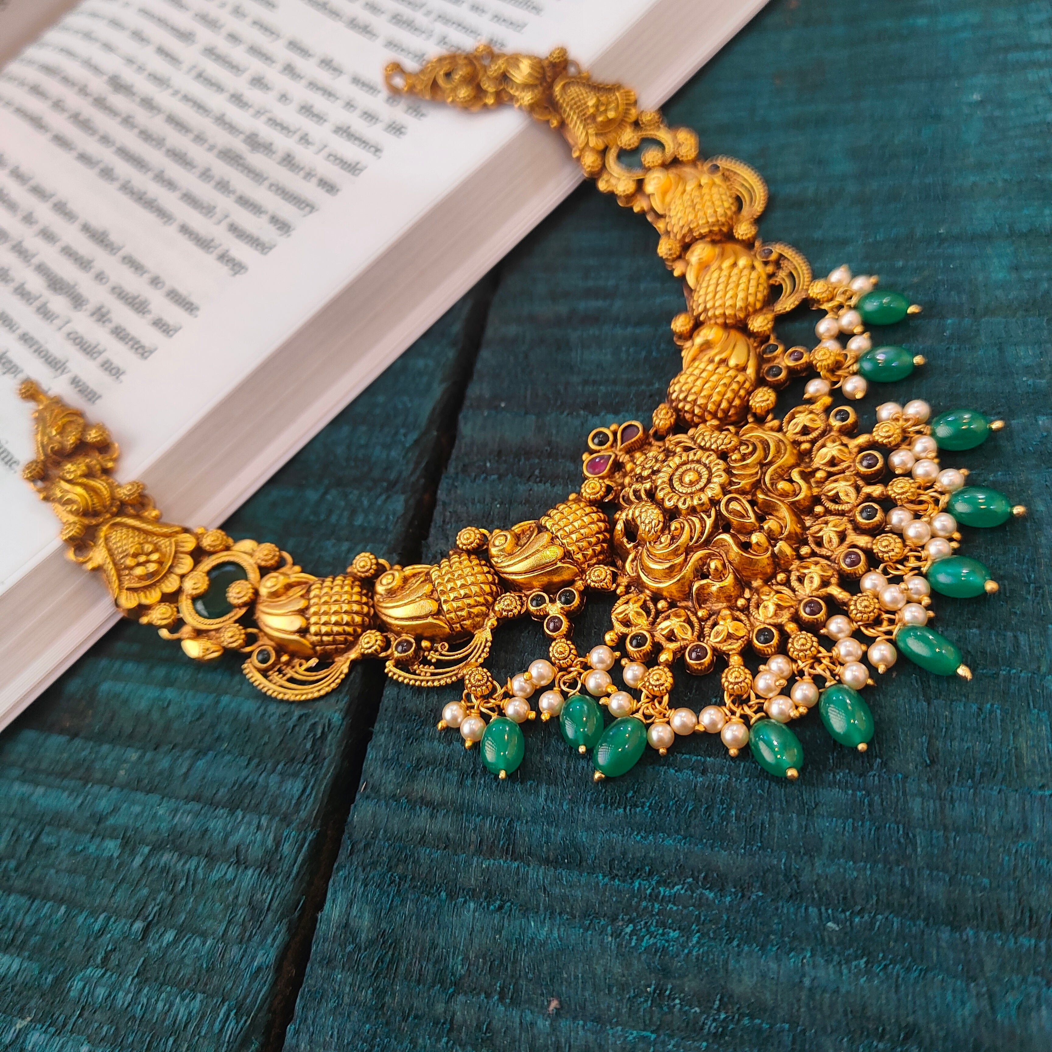 925 Silver Antique Nakshi Necklace -0527