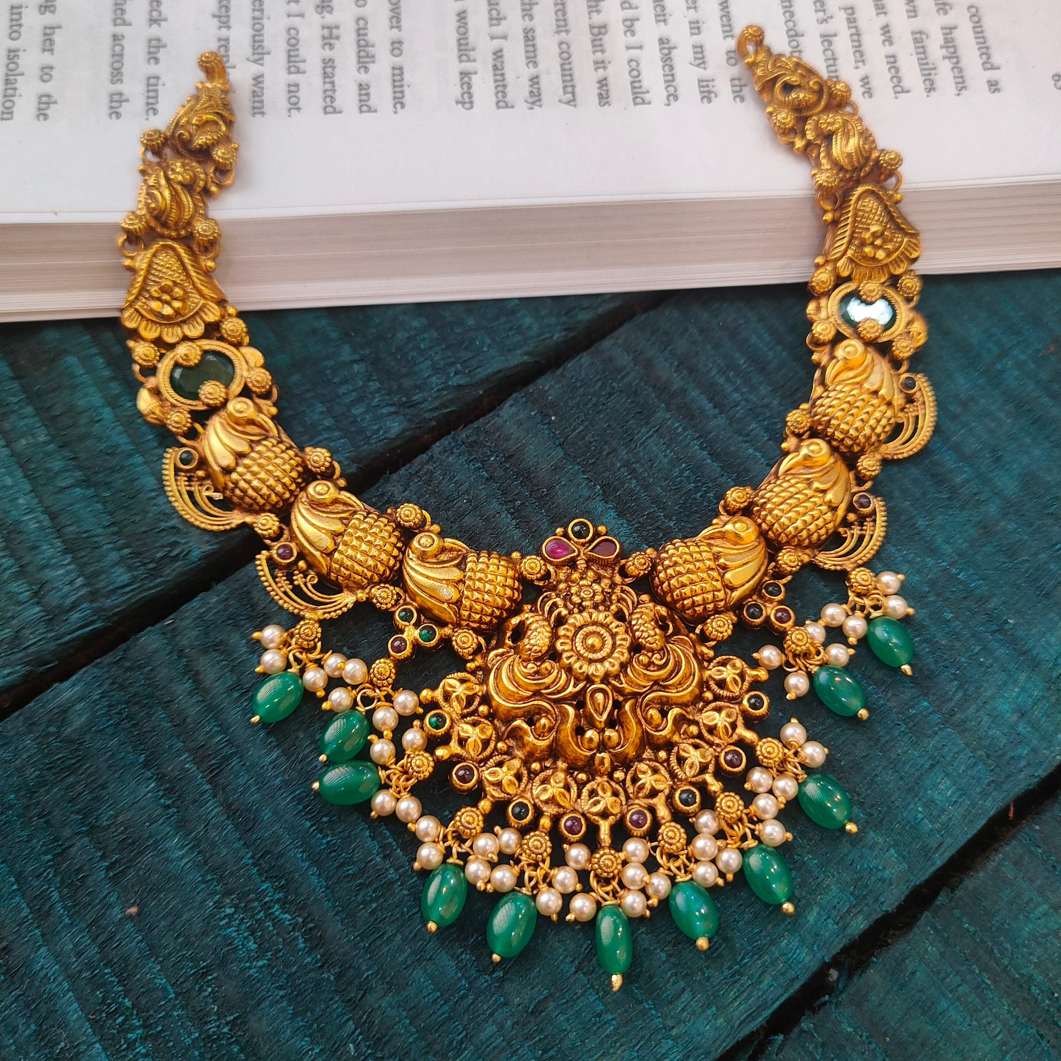 925 Silver Antique Nakshi Necklace -0527