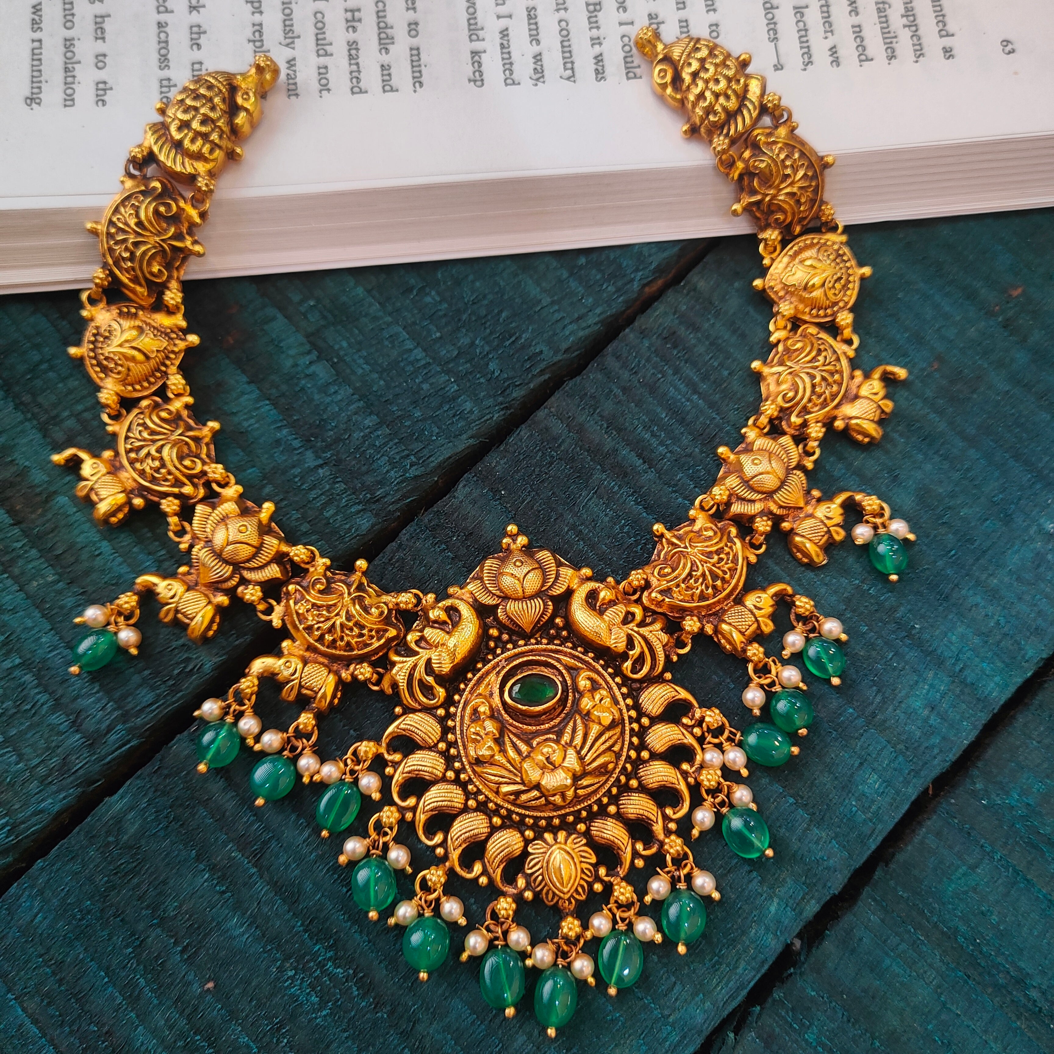 925 Silver Antique Nakshi Necklace -0561