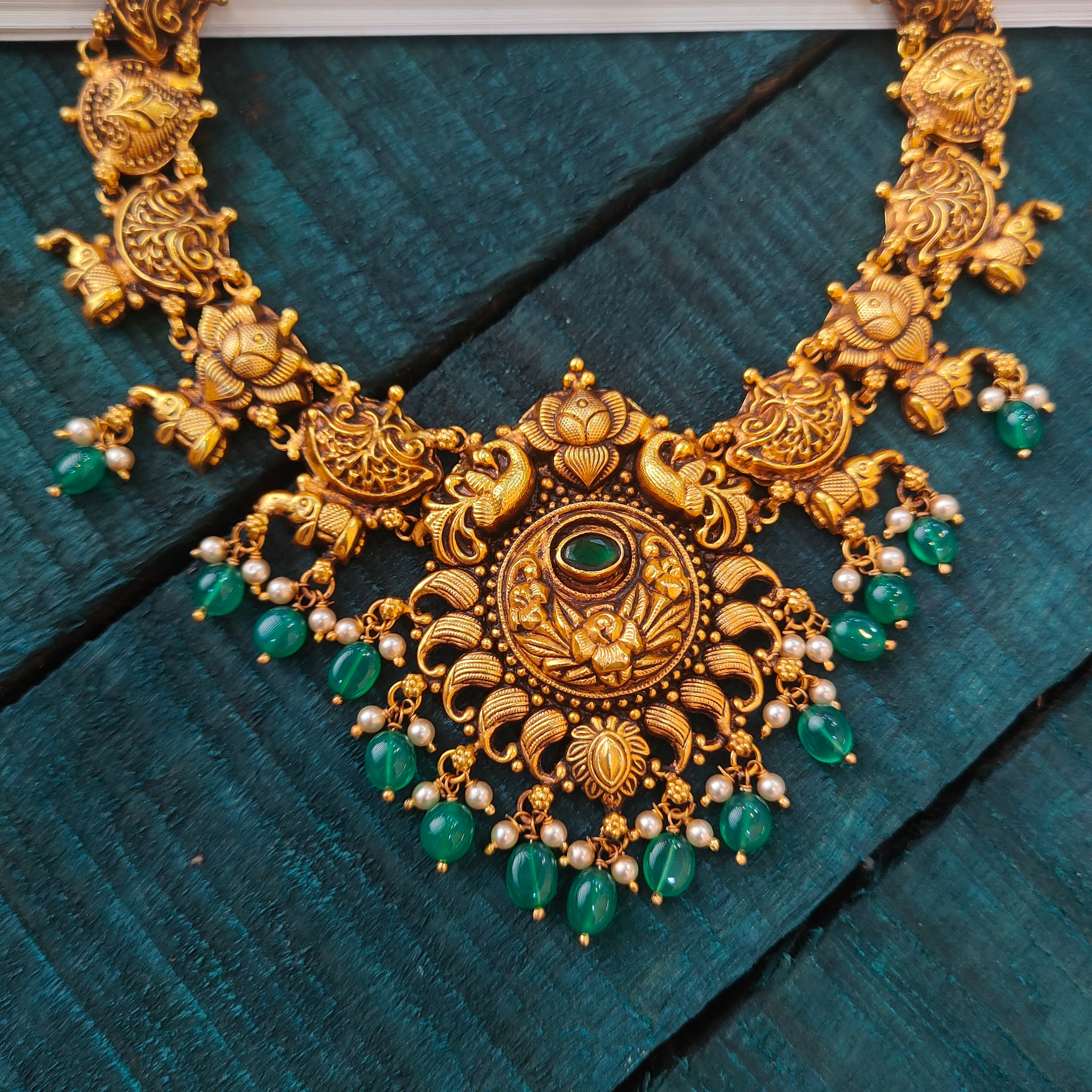 925 Silver Antique Nakshi Necklace -0561