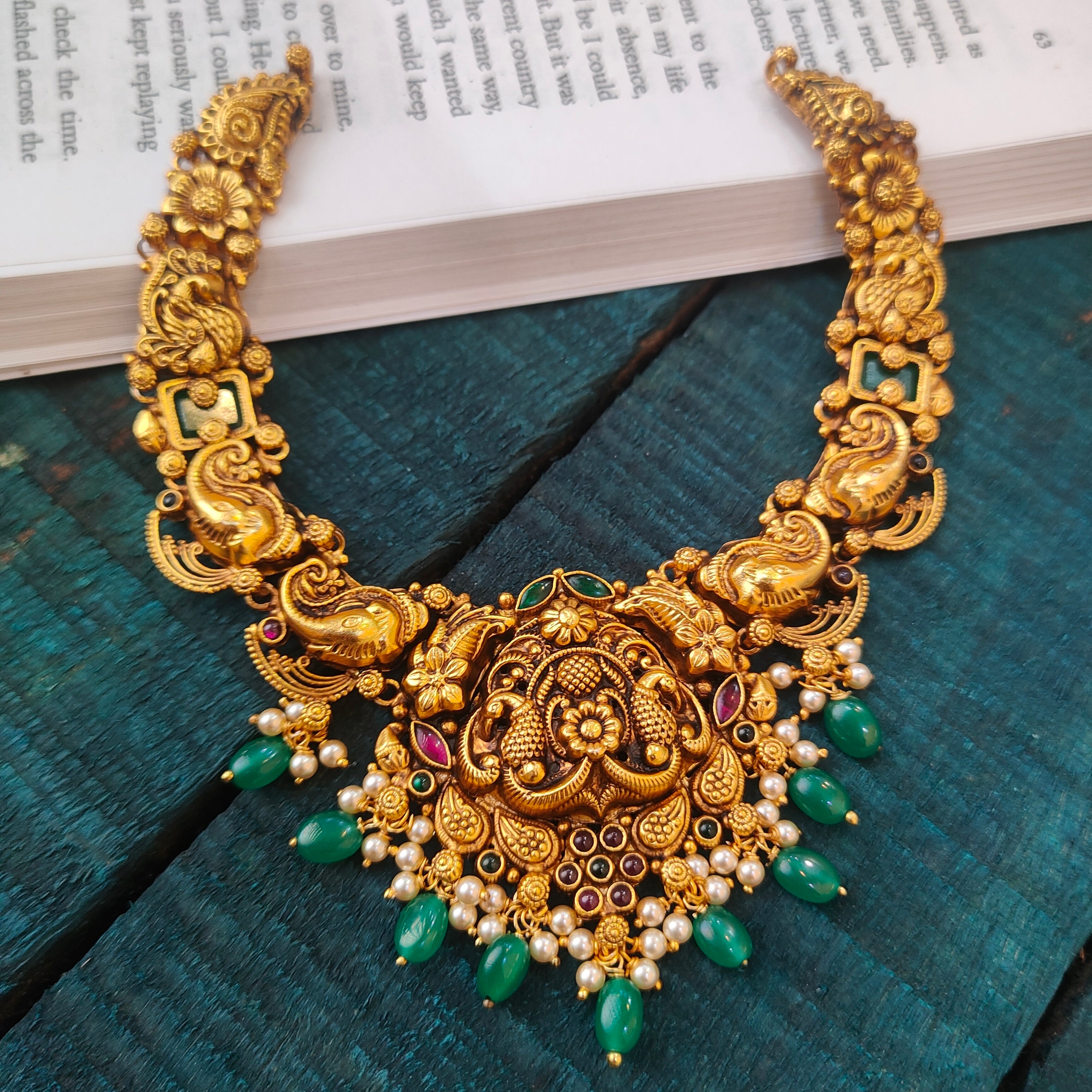 925 Silver Antique Nakshi Necklace -0514