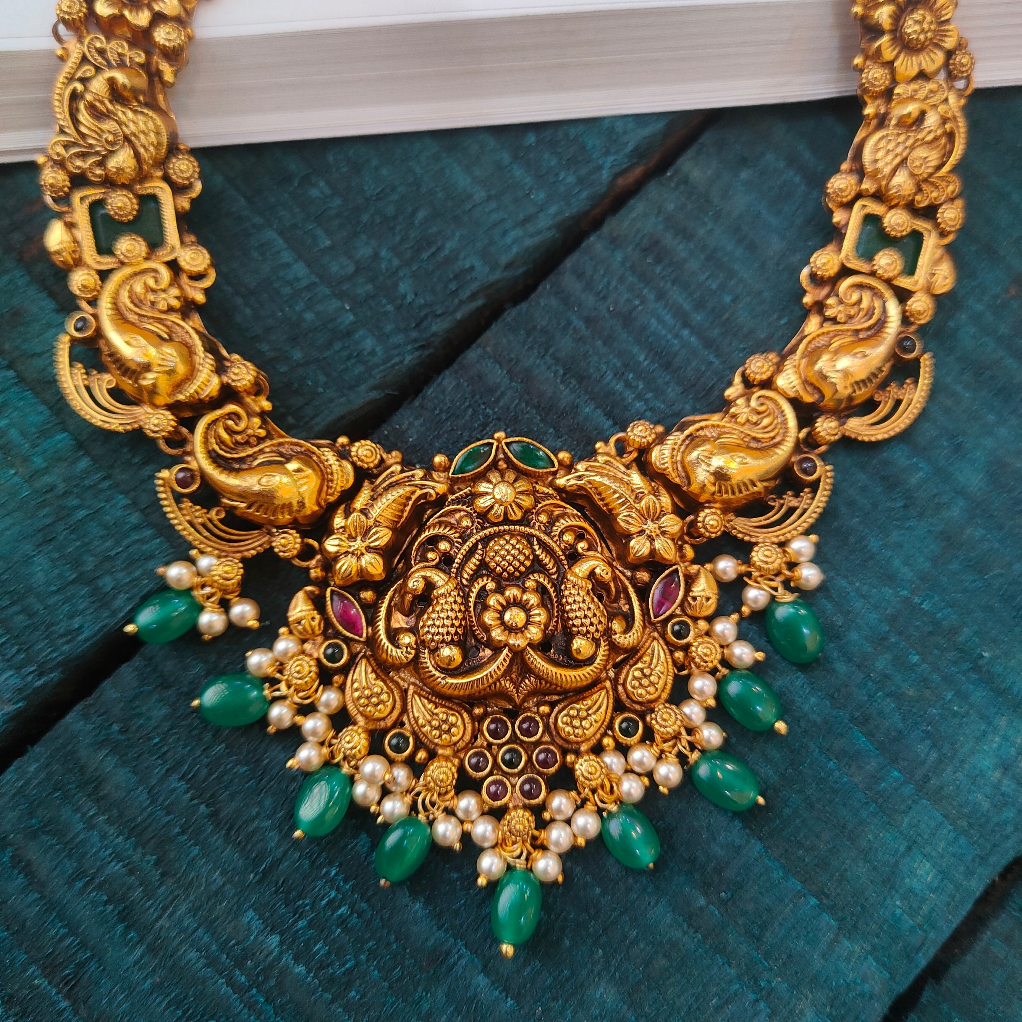 925 Silver Antique Nakshi Necklace -0514