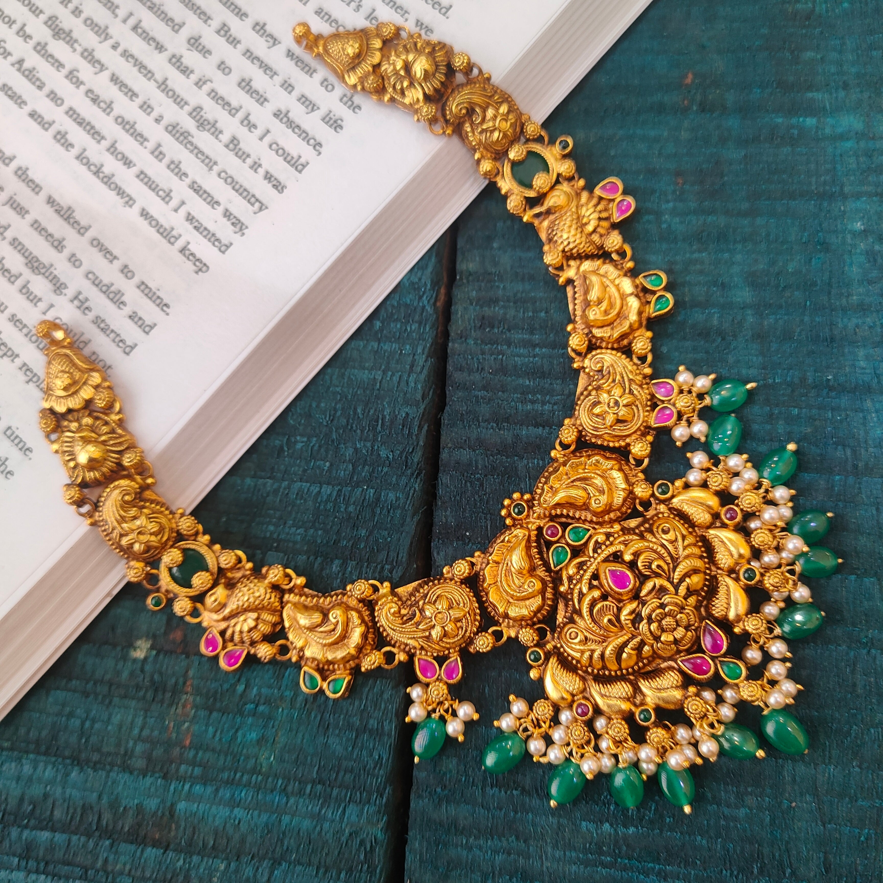 925 Silver Antique Nakshi Necklace -0516