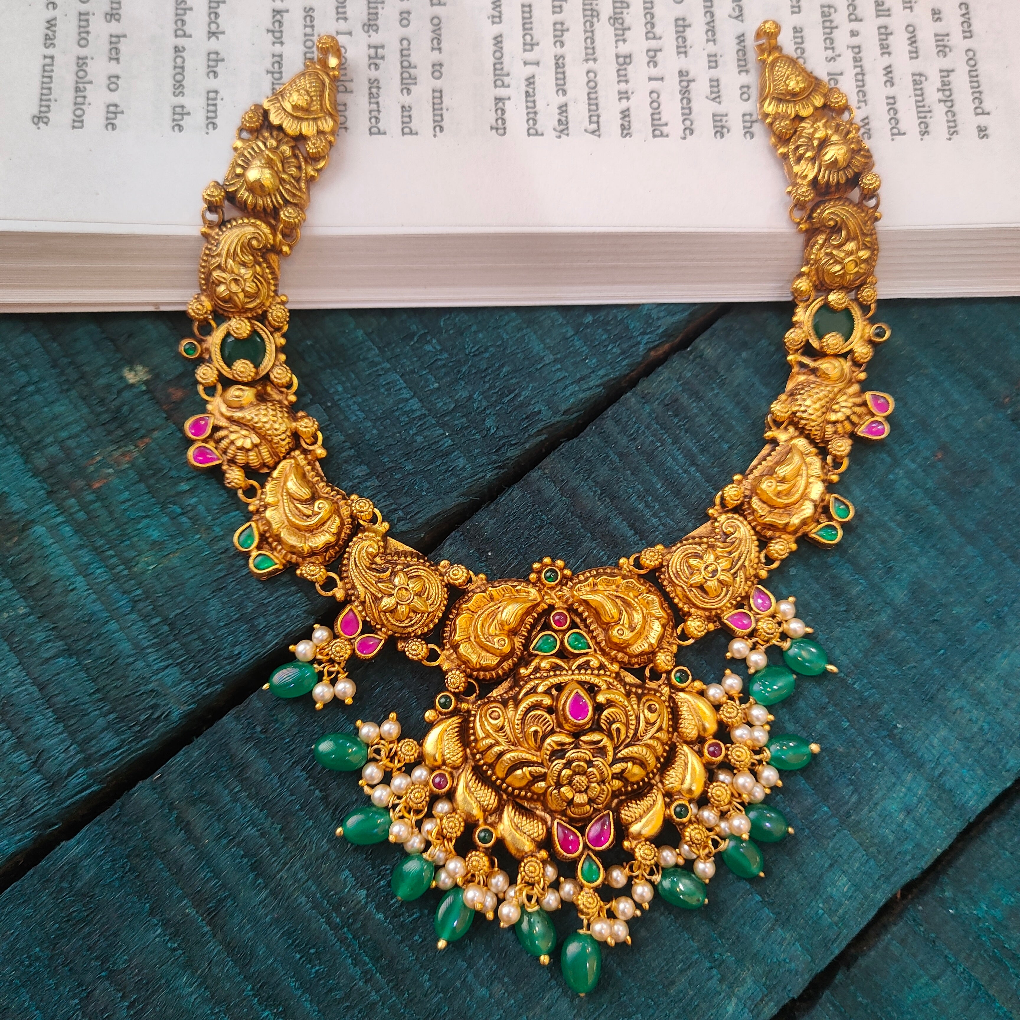 925 Silver Antique Nakshi Necklace -0516