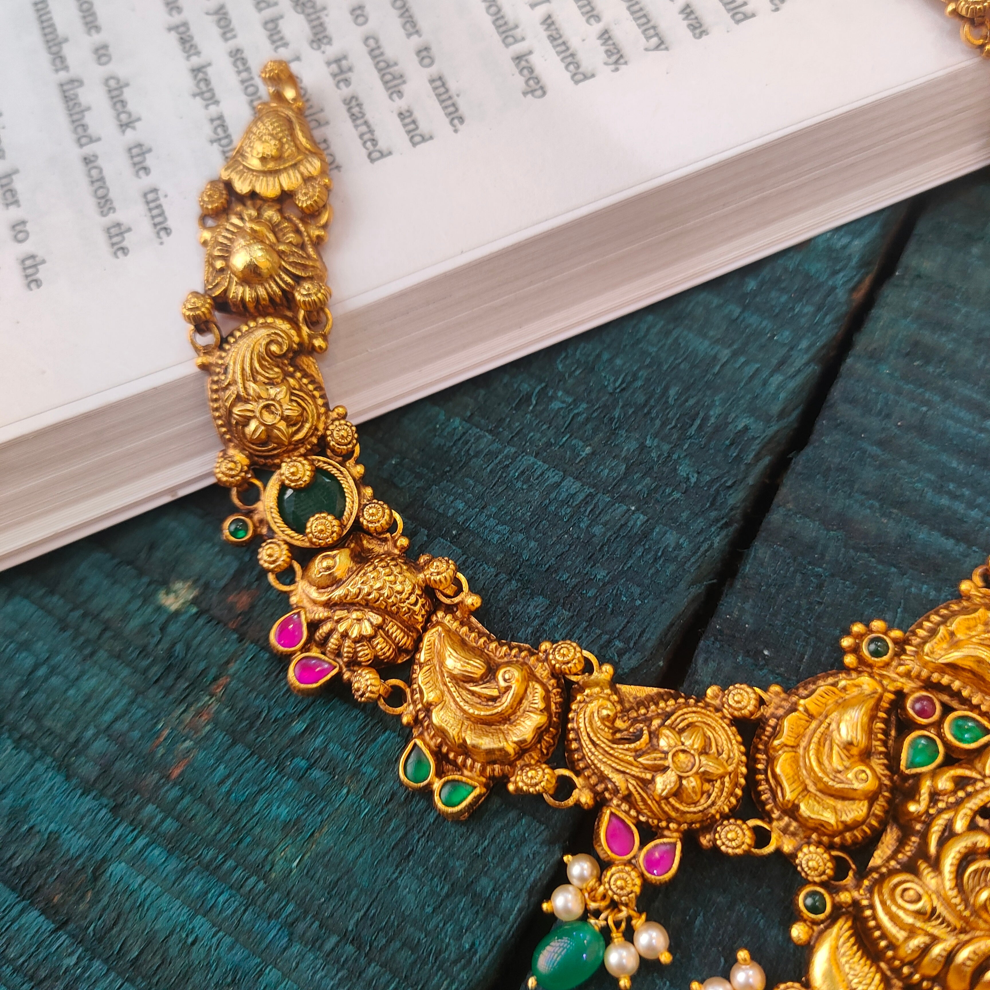 925 Silver Antique Nakshi Necklace -0516