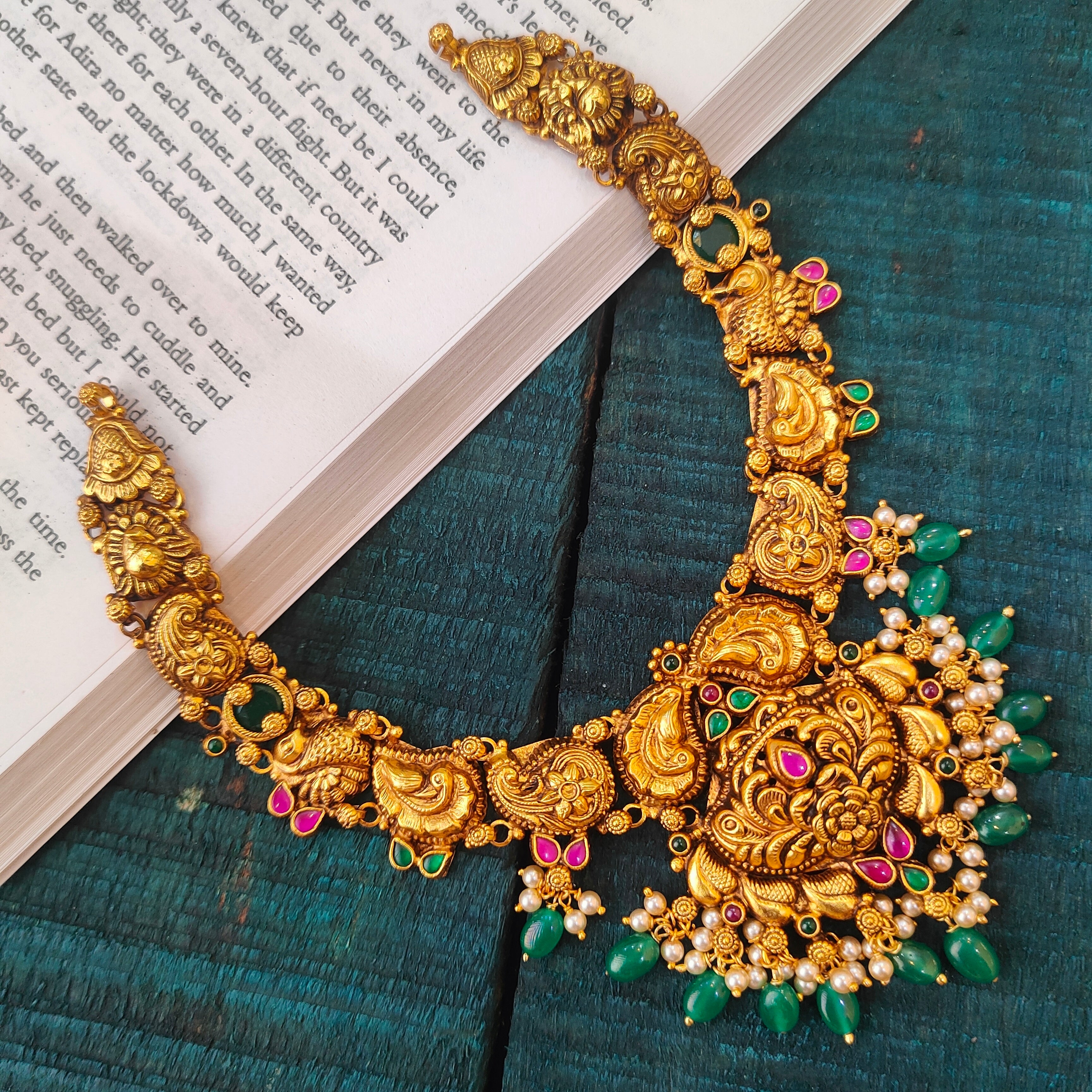 925 Silver Antique Nakshi Necklace -0516