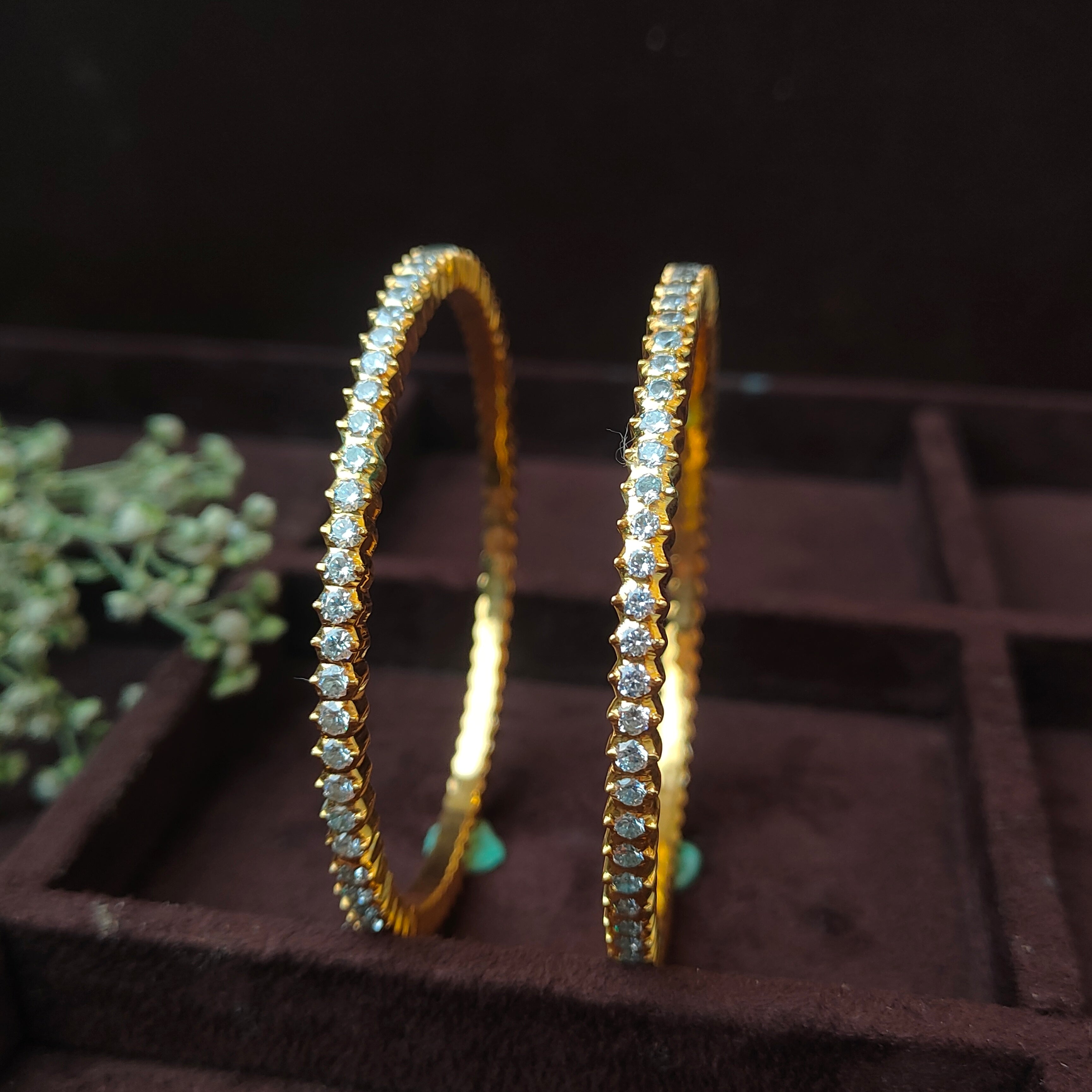 925 Silver Theia Gold Plated Bangle - 0569