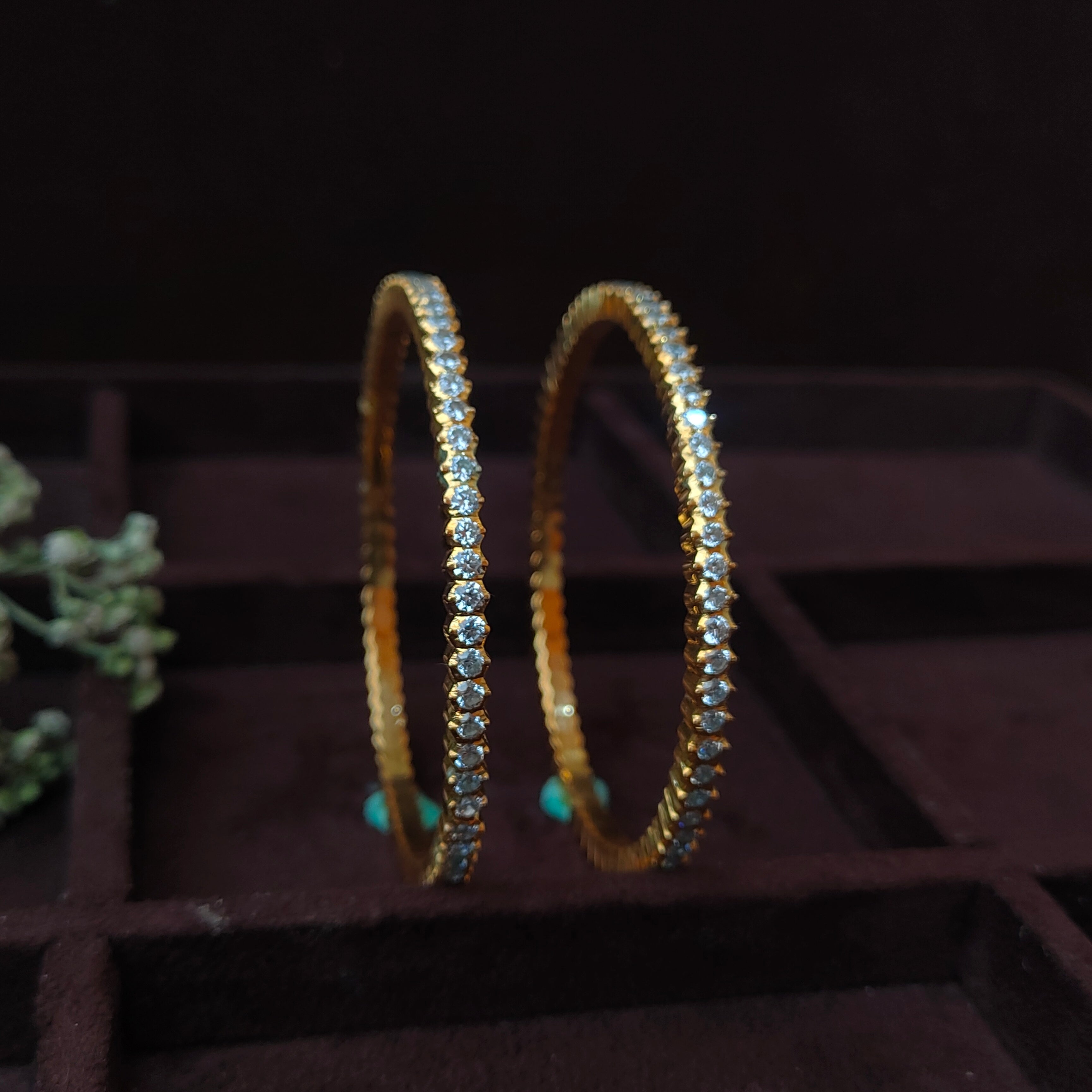 925 Silver Theia Gold Plated Bangle - 0569