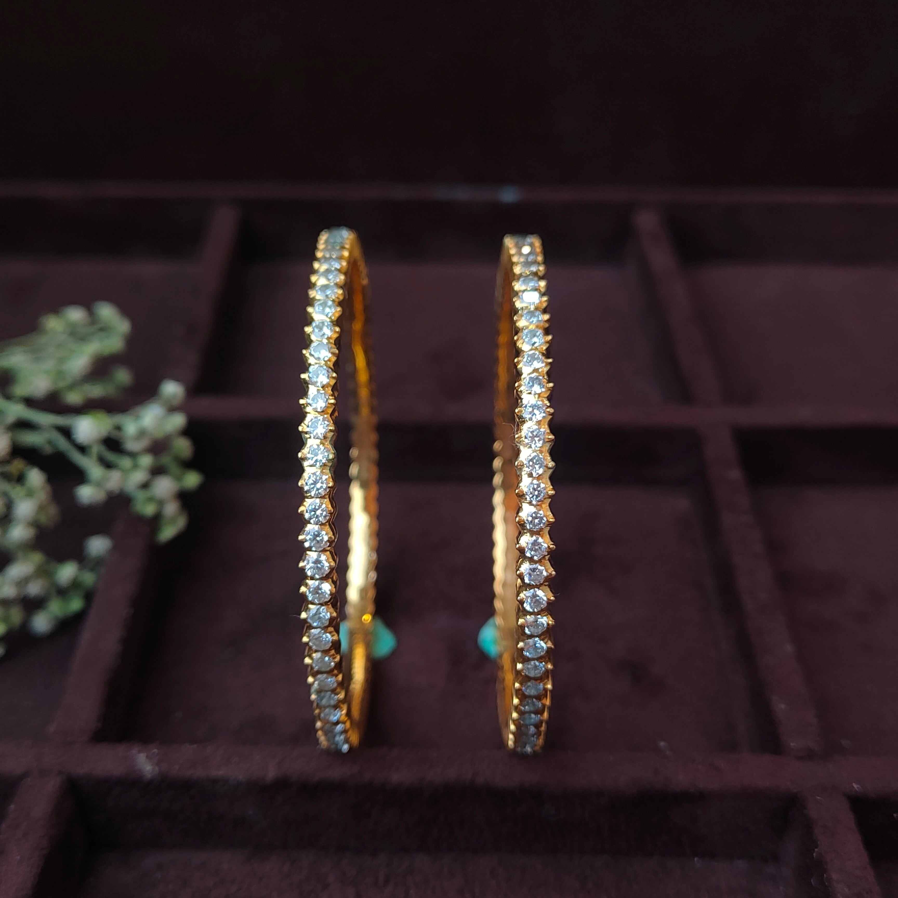 925 Silver Theia Gold Plated Bangle - 0569