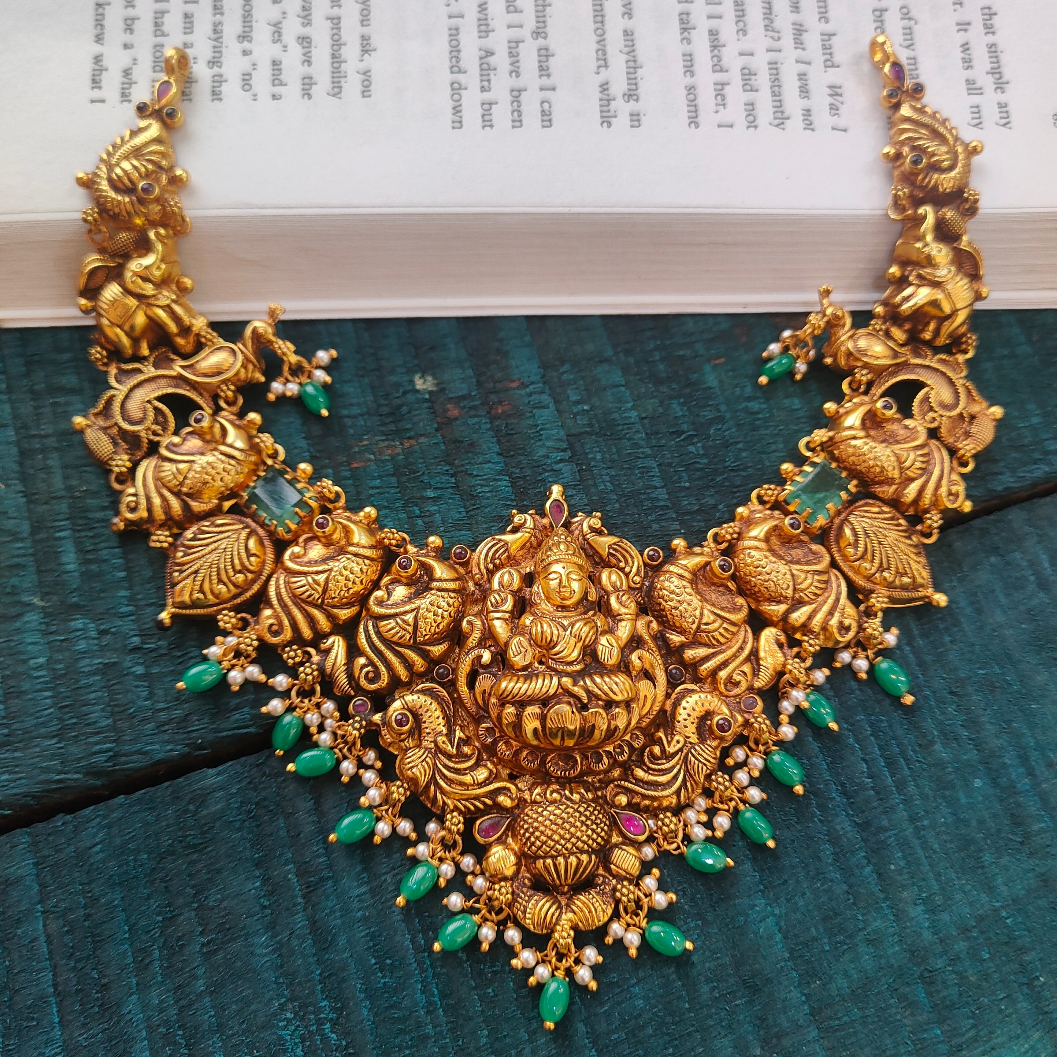 925 Silver Lakshmi Nakshi Necklace -0558