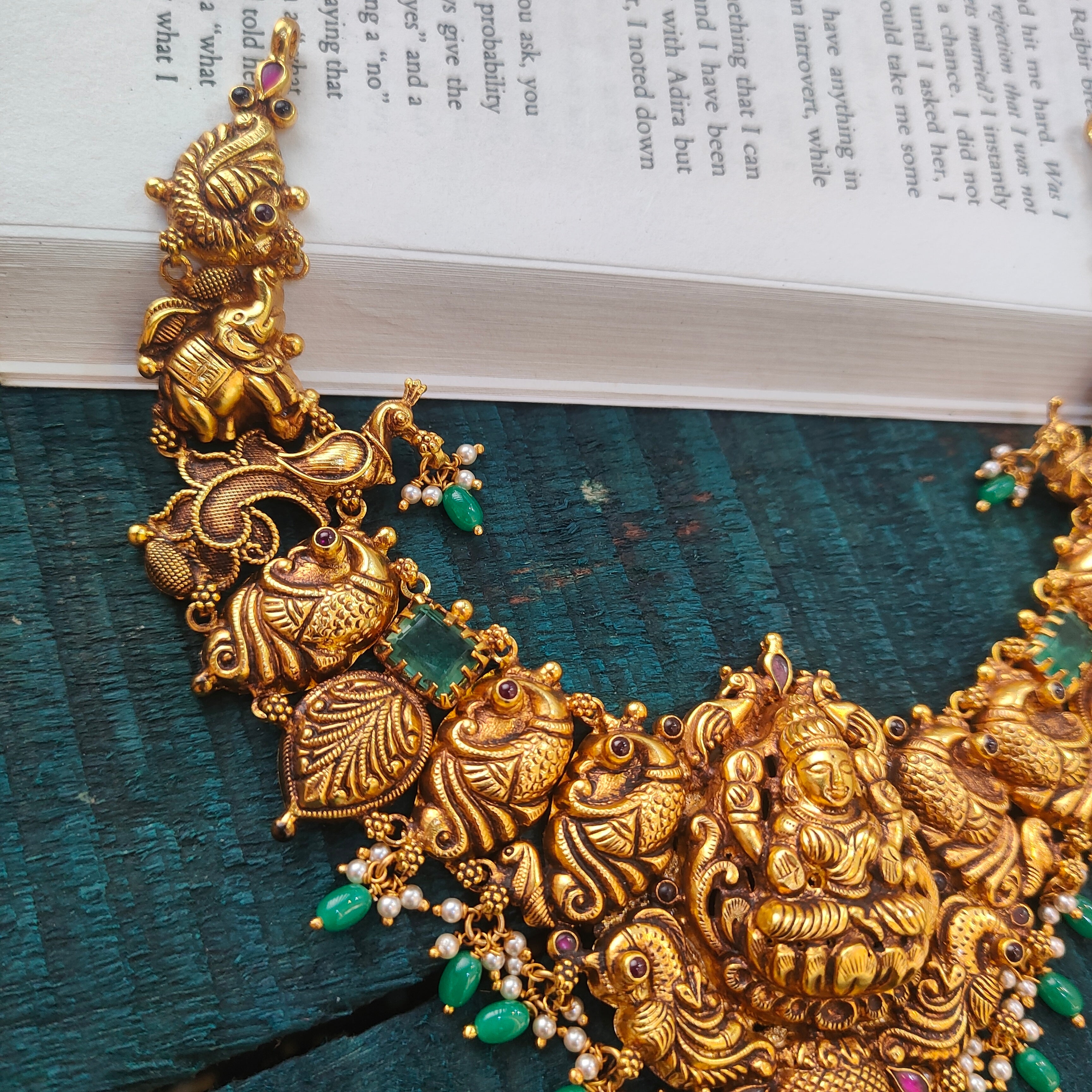 925 Silver Lakshmi Nakshi Necklace -0558