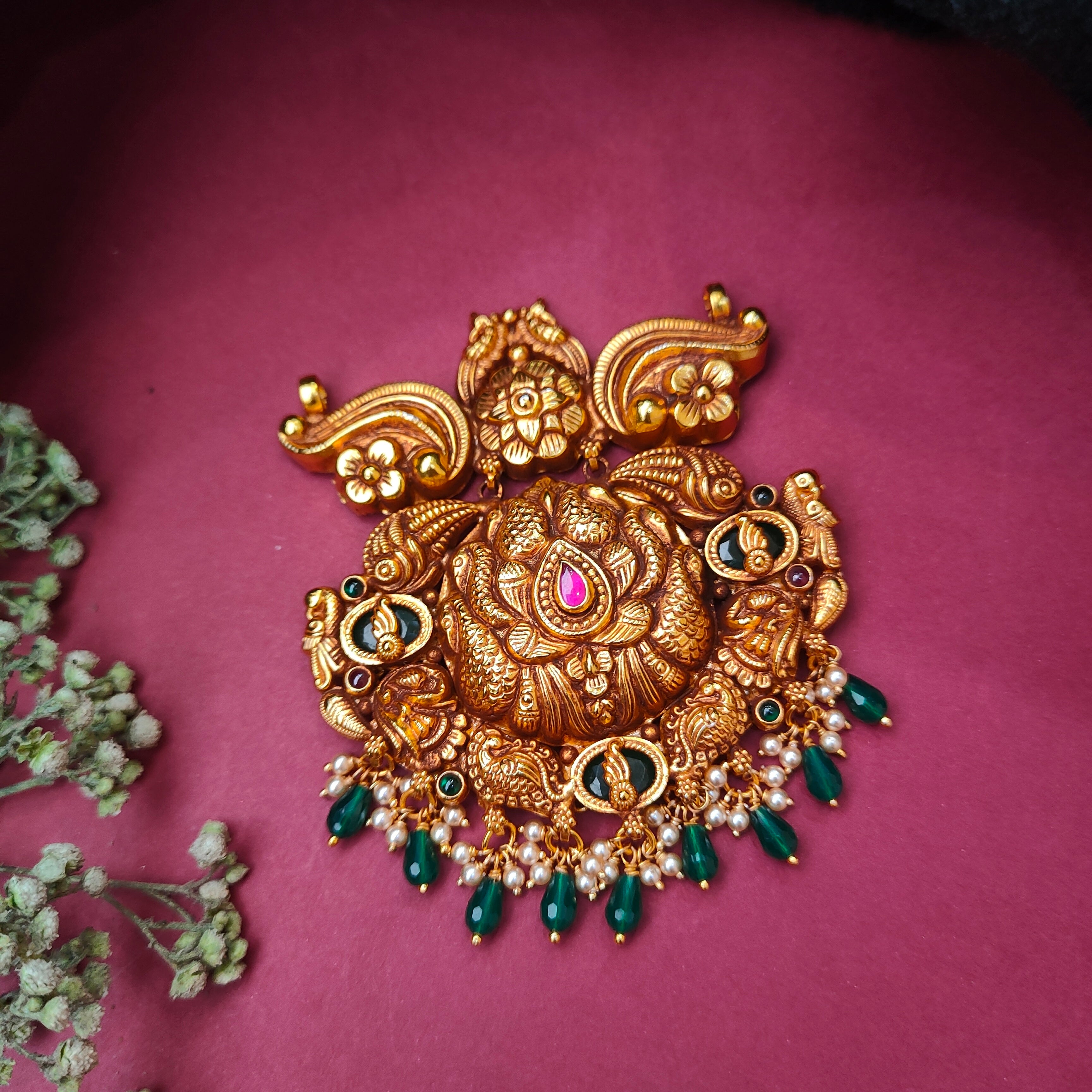 925 Silver Gold Plated Pendant-0555