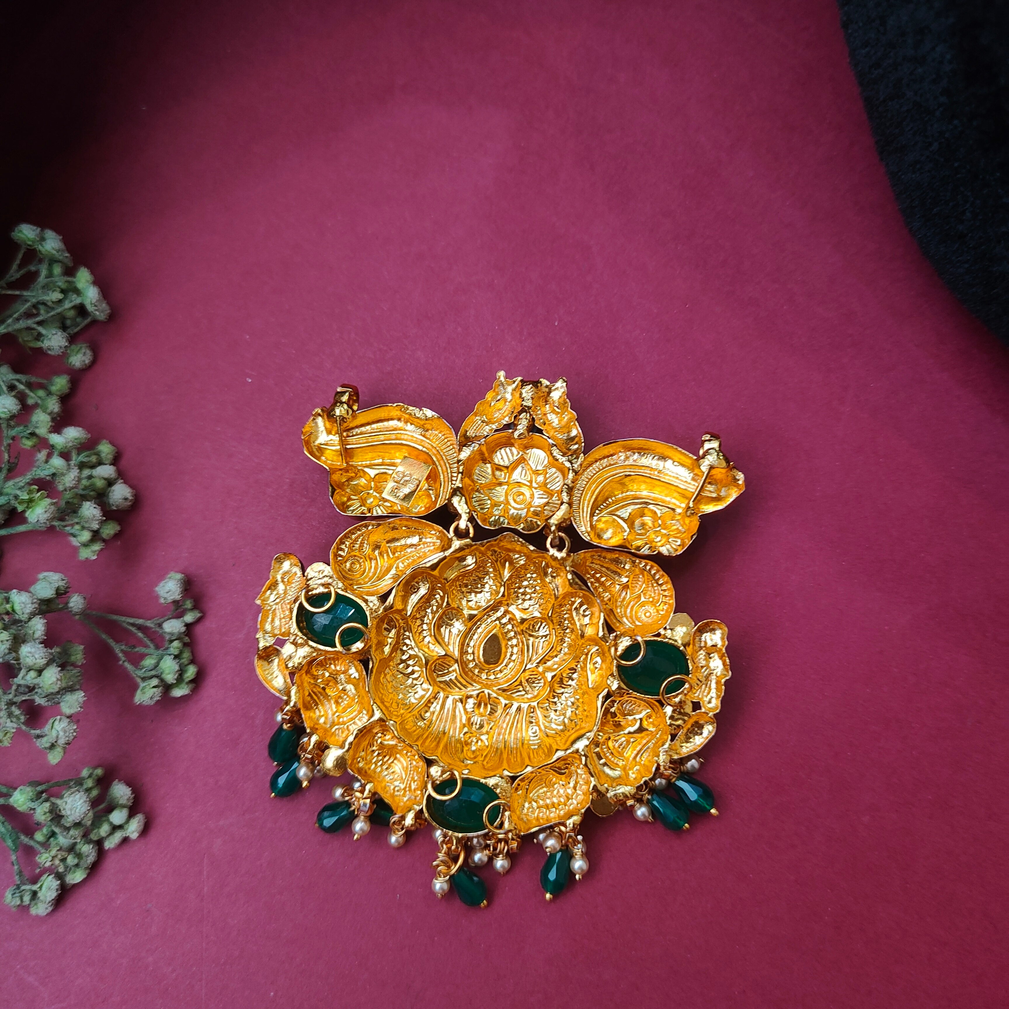 925 Silver Gold Plated Pendant-0555