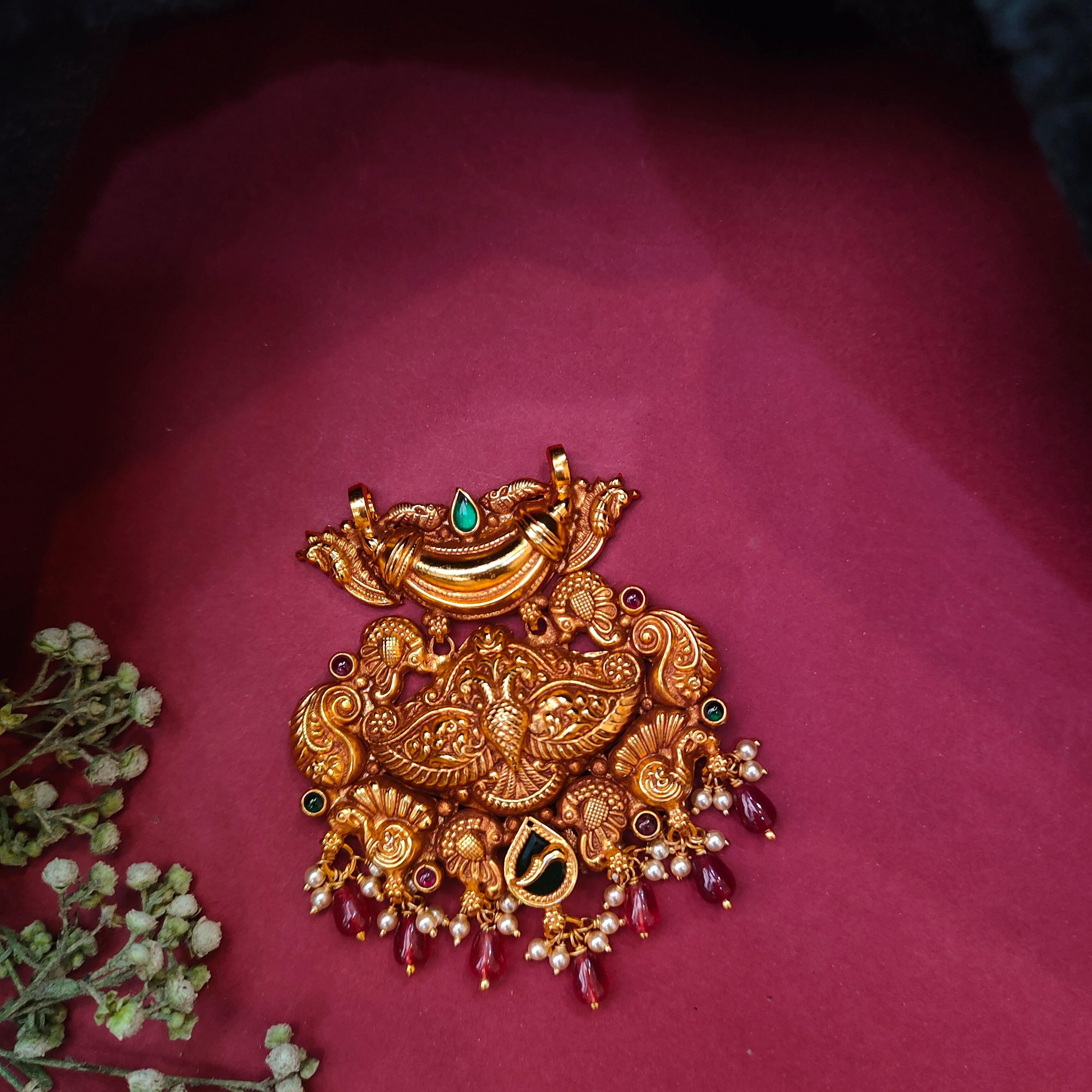 925 Silver Gold Plated Pendant-0540