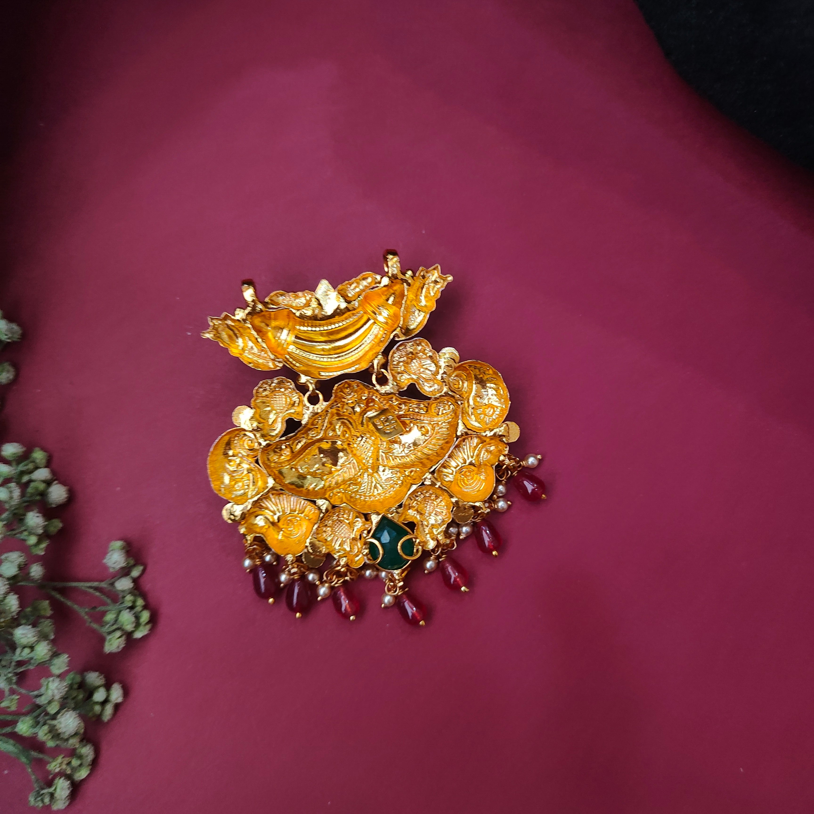 925 Silver Gold Plated Pendant-0540