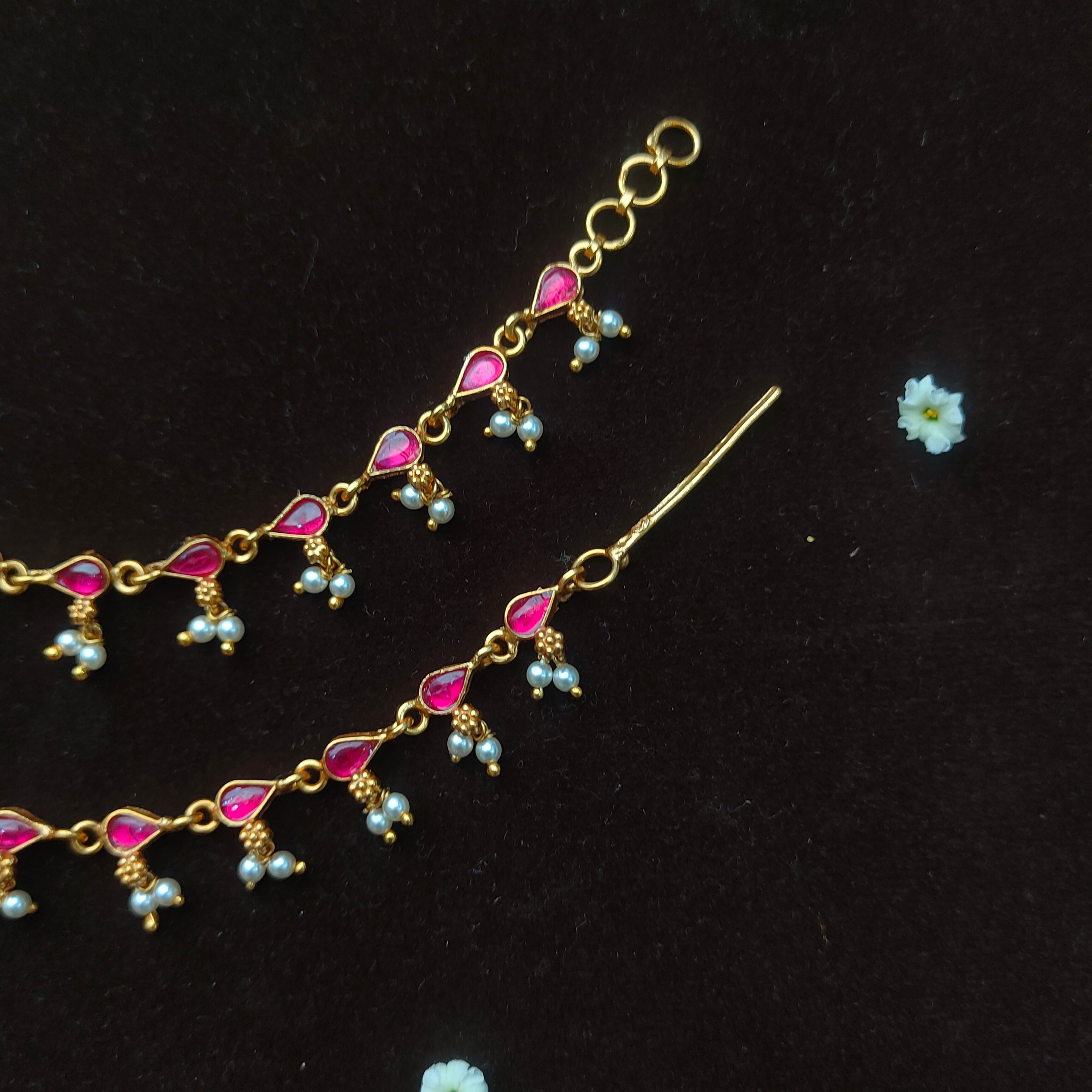 Raindrop Silver Earchain - 005