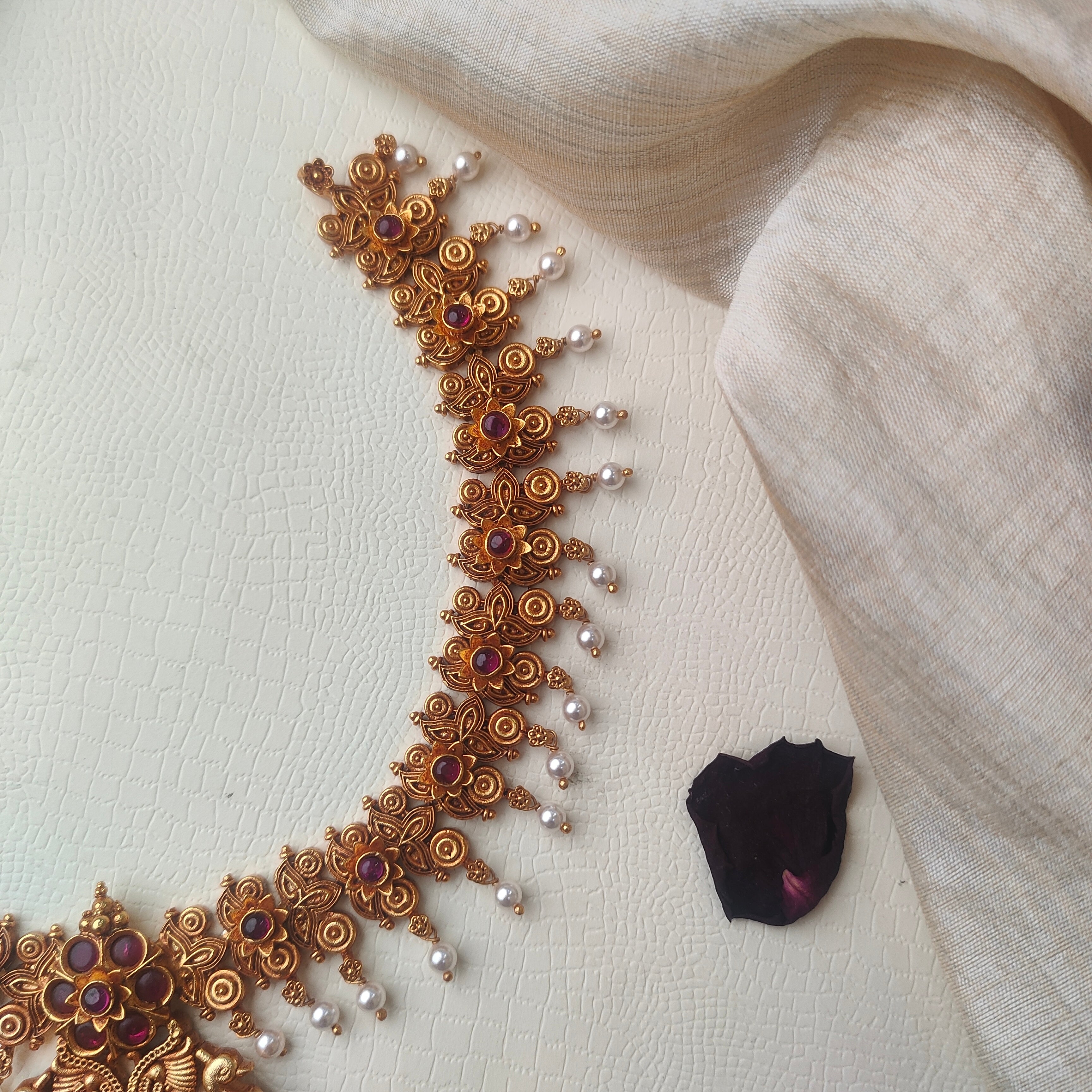 Maragadham 925 Silver Necklace Set - 0010