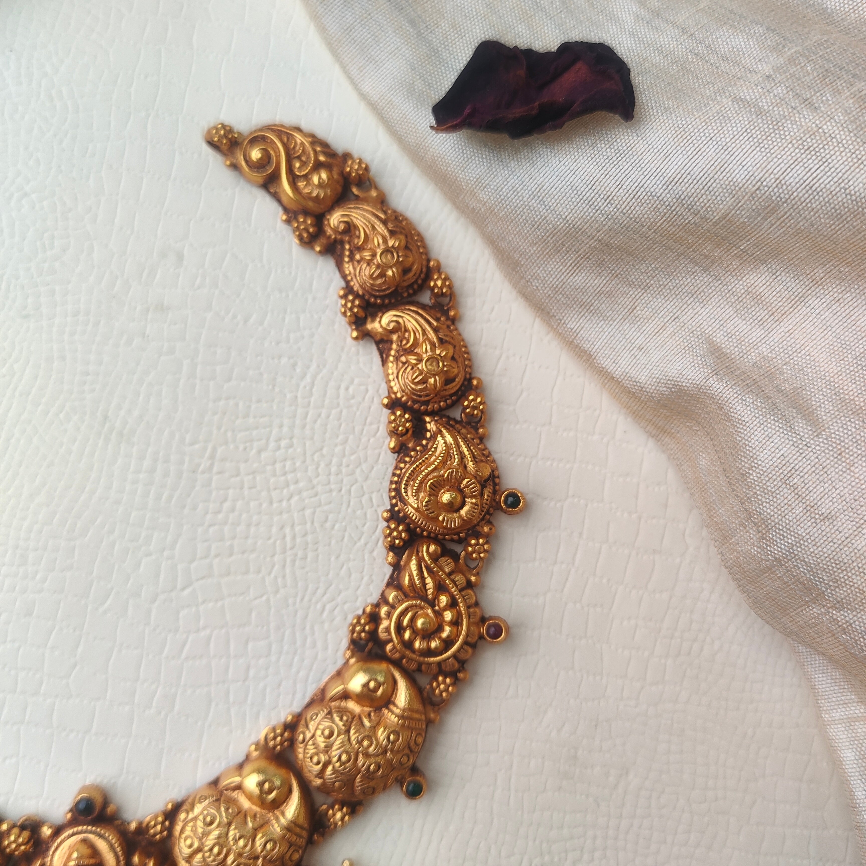 Padma Silver Nakshi Necklace - 0015