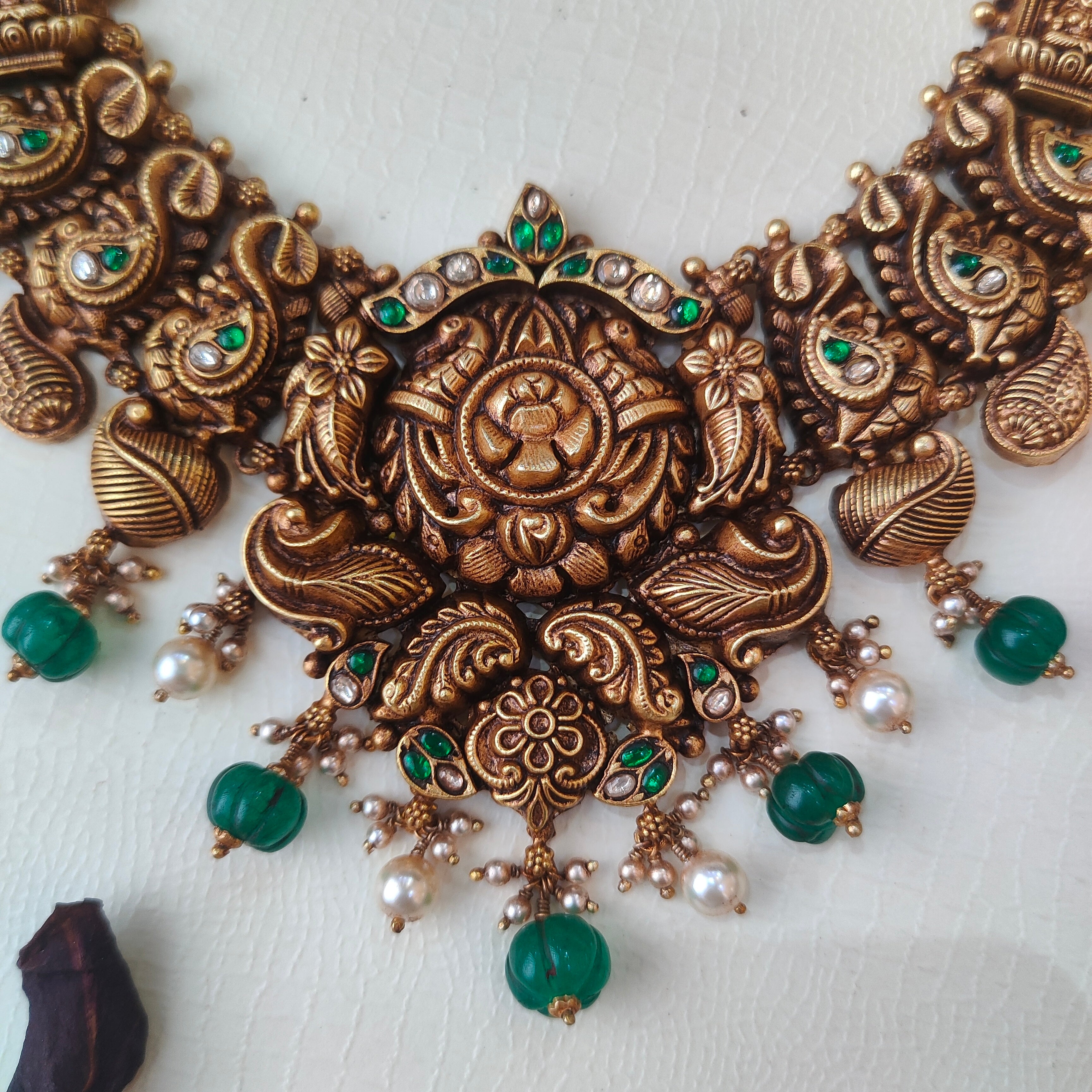 Shinthana Silver Nakshi Kundan Necklace - 0030