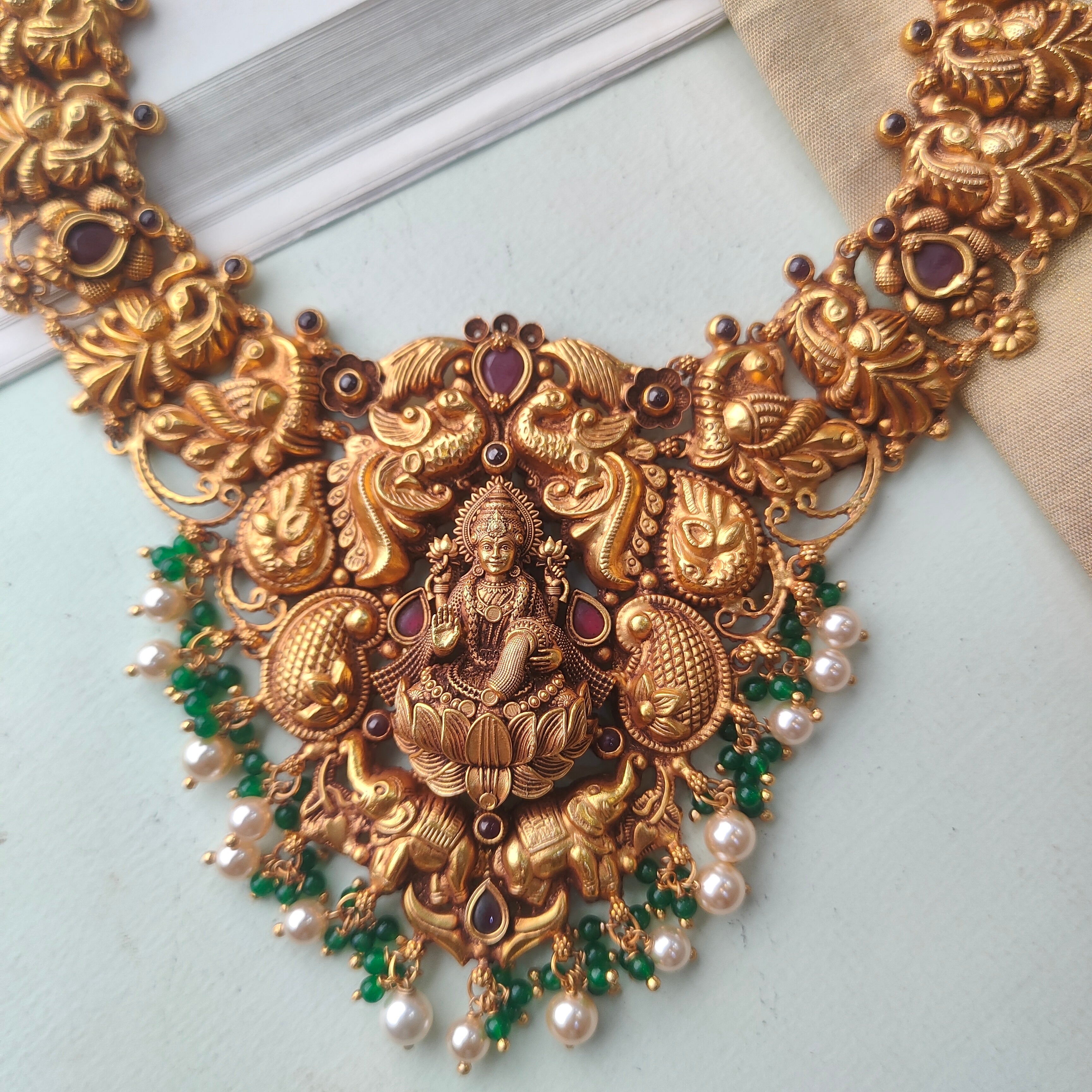 Samudra Silver Nakshi Necklace - 0035