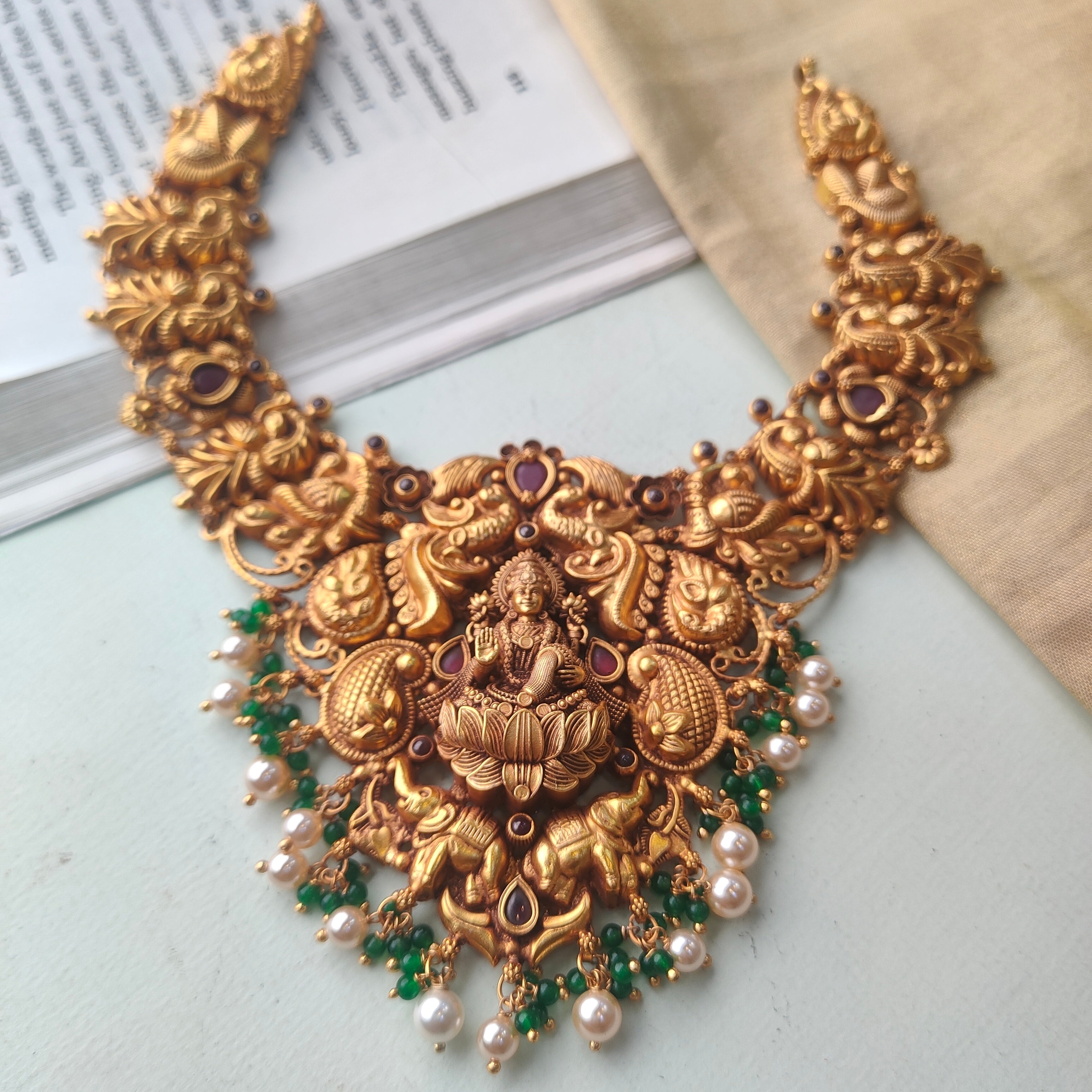 Samudra Silver Nakshi Necklace - 0035