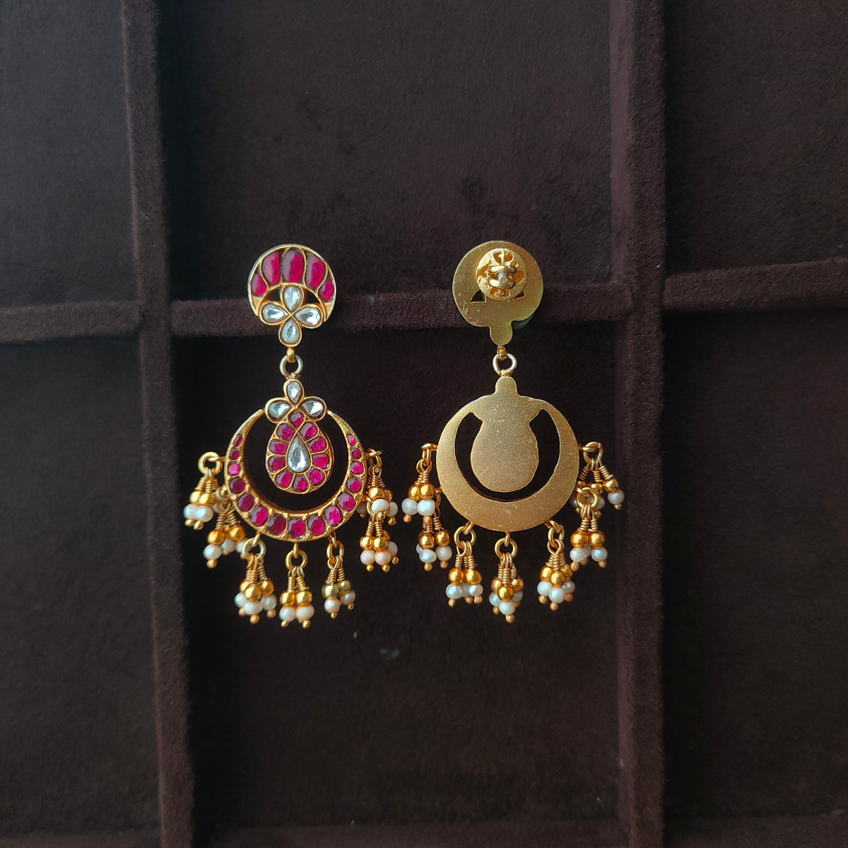 Gold Plated Kundan Earring - 0048
