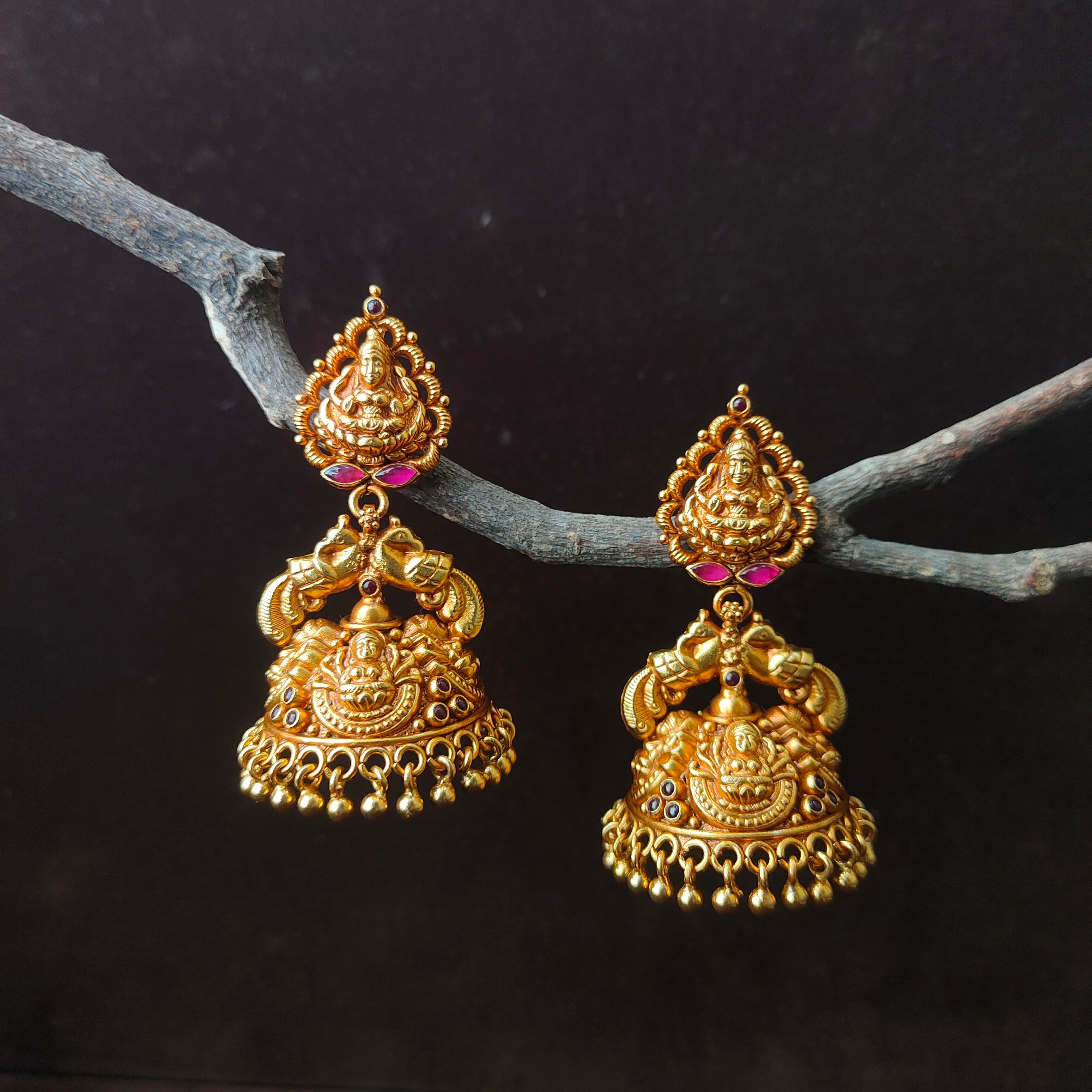 Maha Silver jhumka - 0056