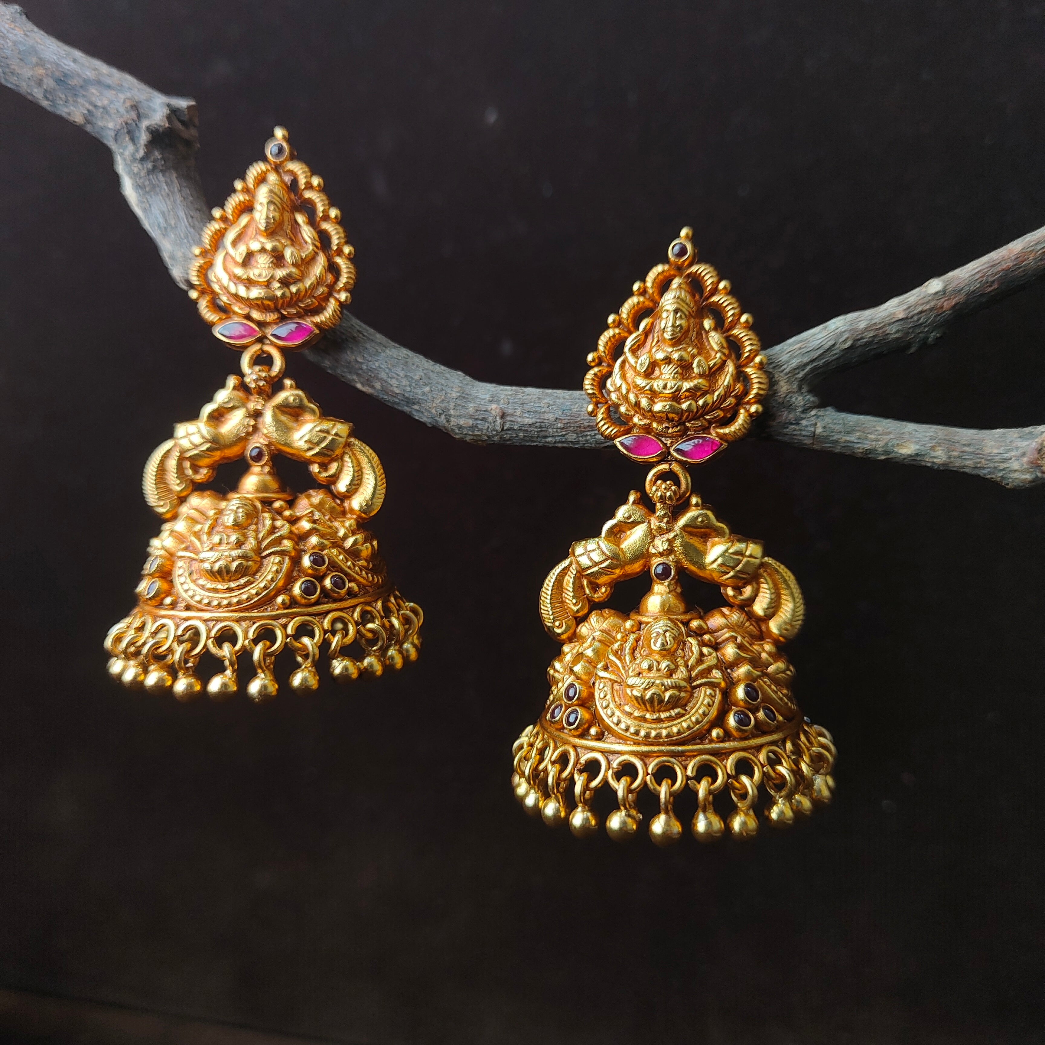 Maha Silver jhumka - 0056