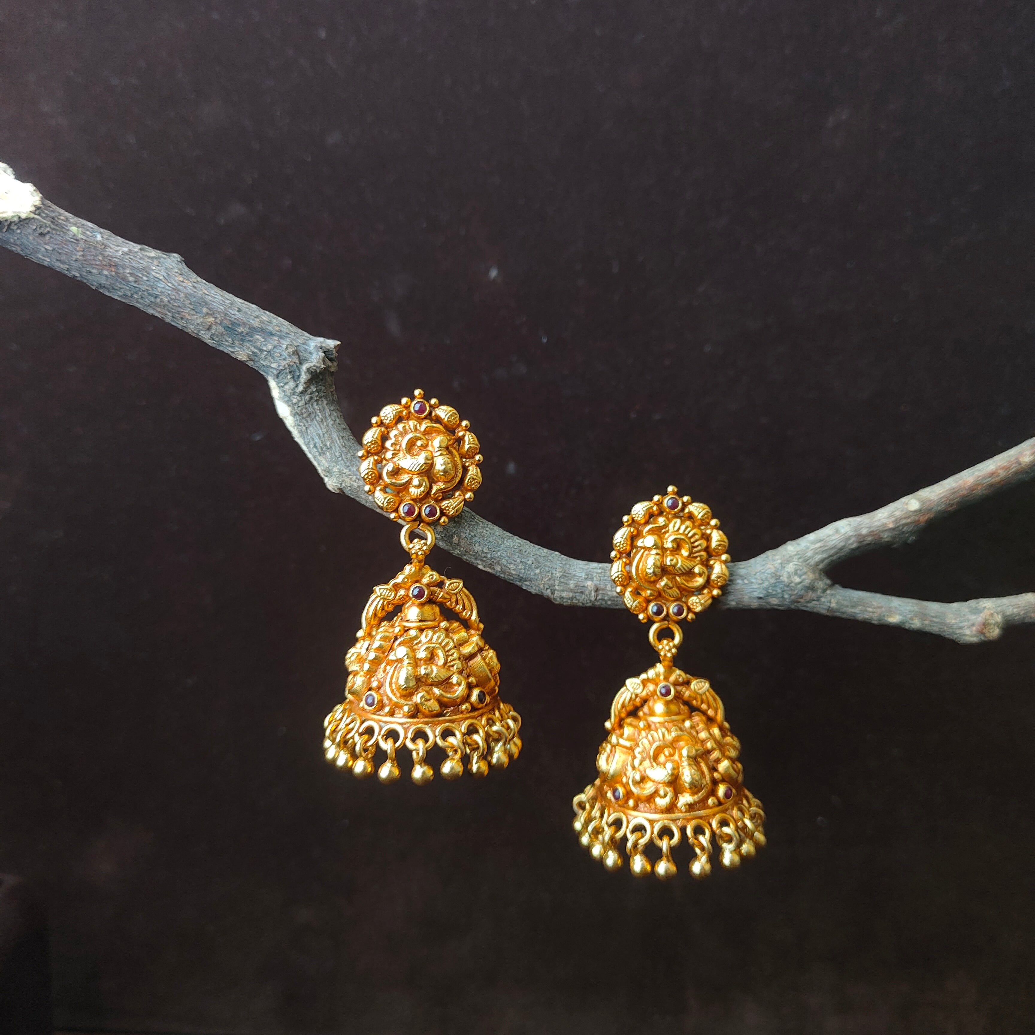 Statement Nakshi Silver Jhumka - 0058