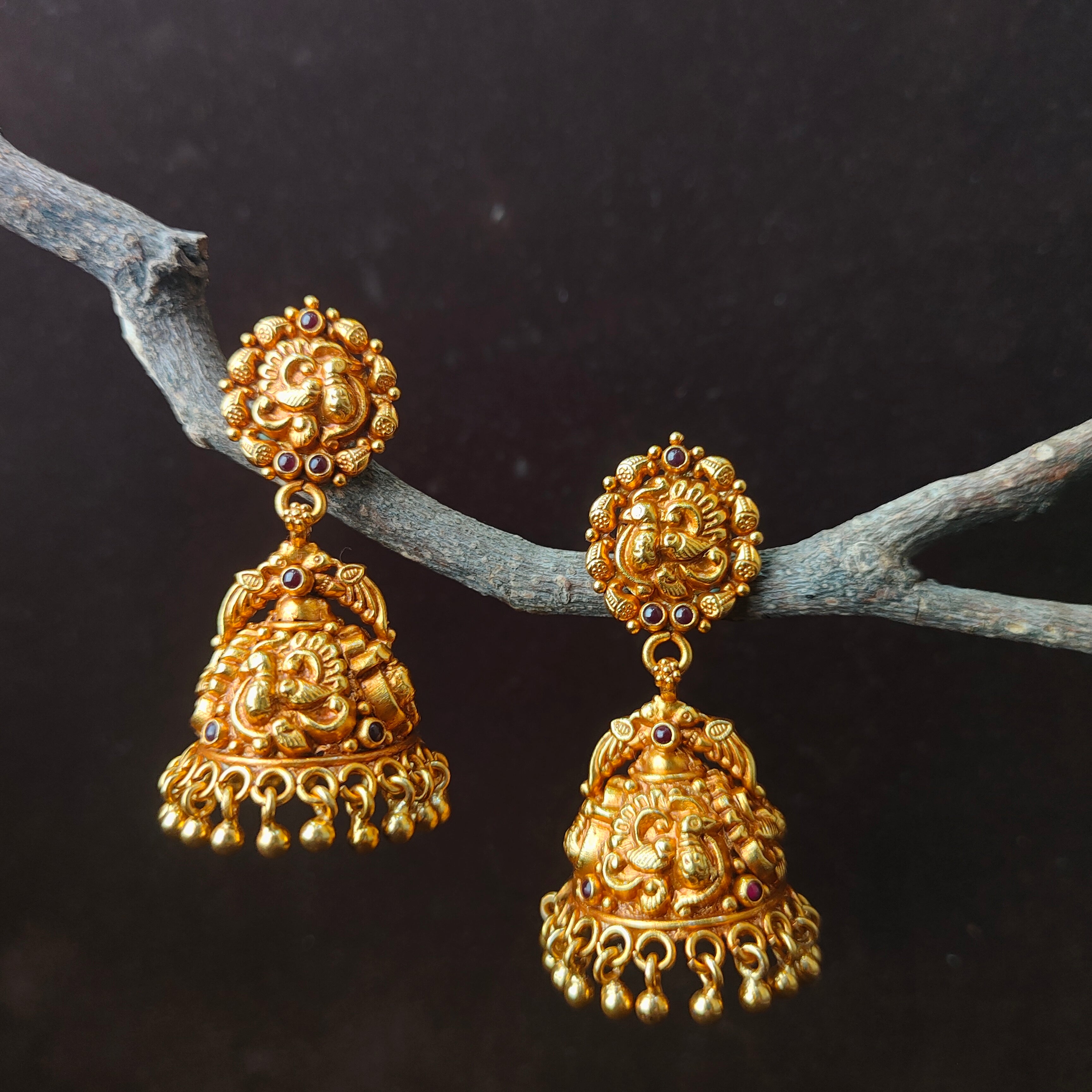 Statement Nakshi Silver Jhumka - 0058