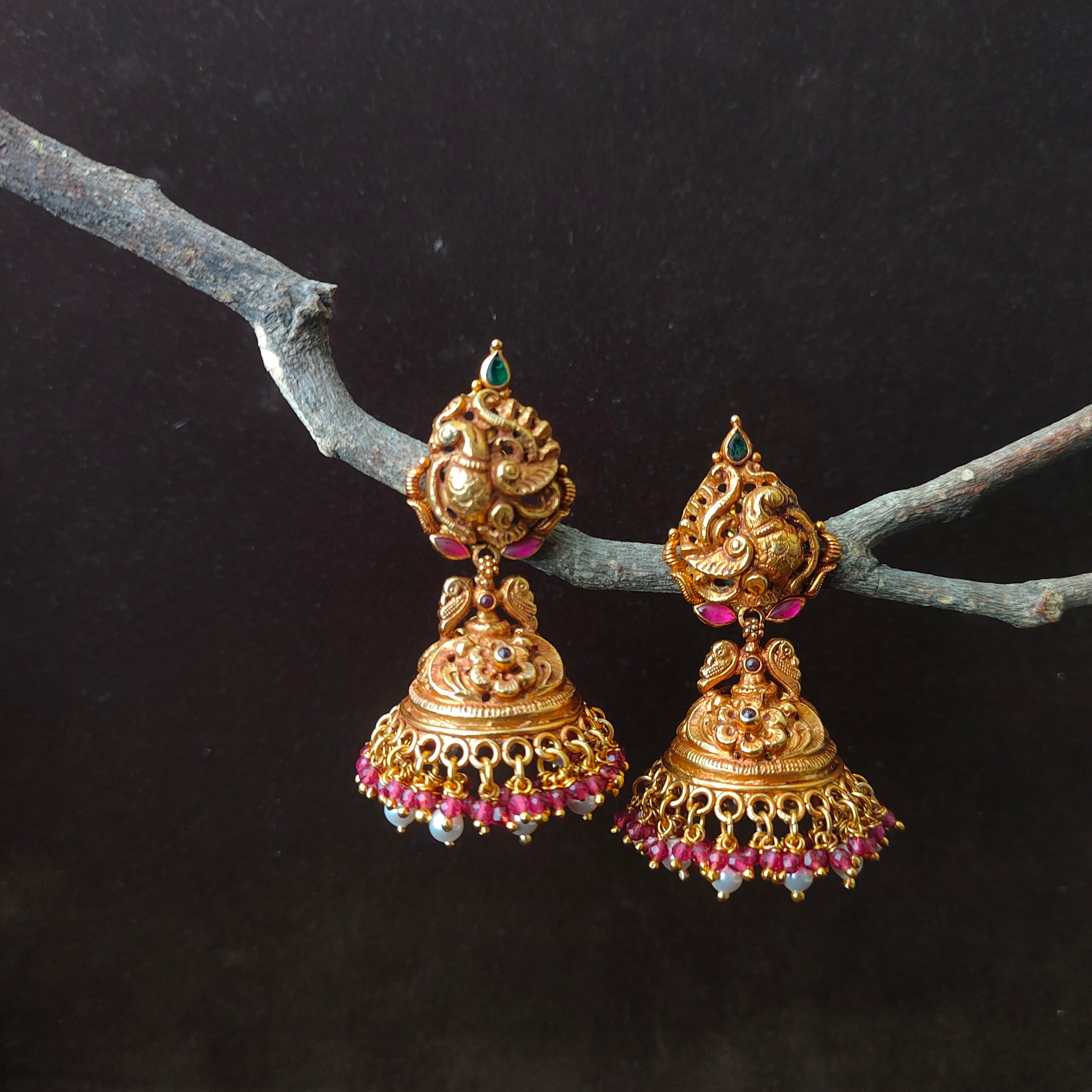 Raji Silver Jhumka - 0051