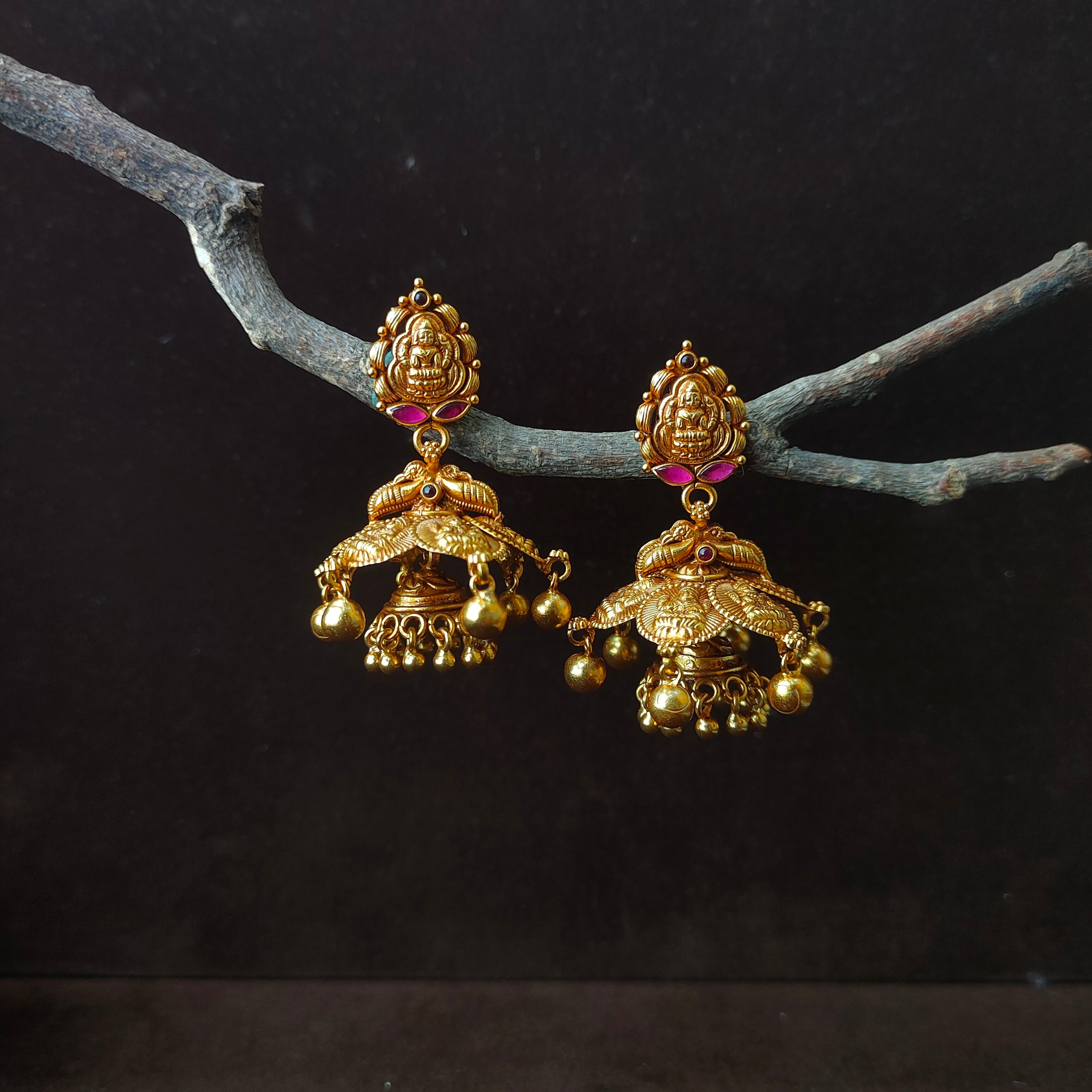 Maha 2 Layer Silver jhumka - 0063