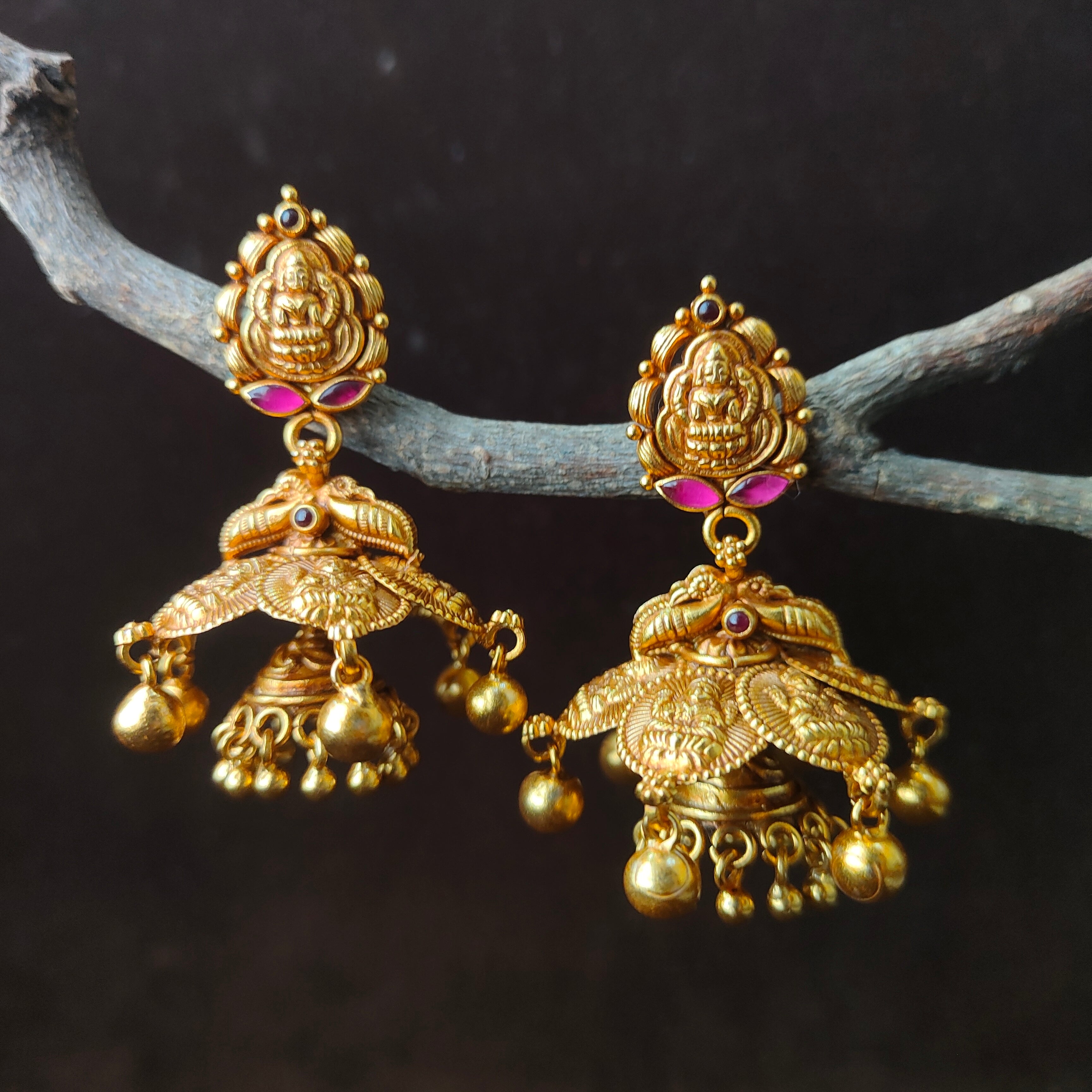 Maha 2 Layer Silver jhumka - 0063
