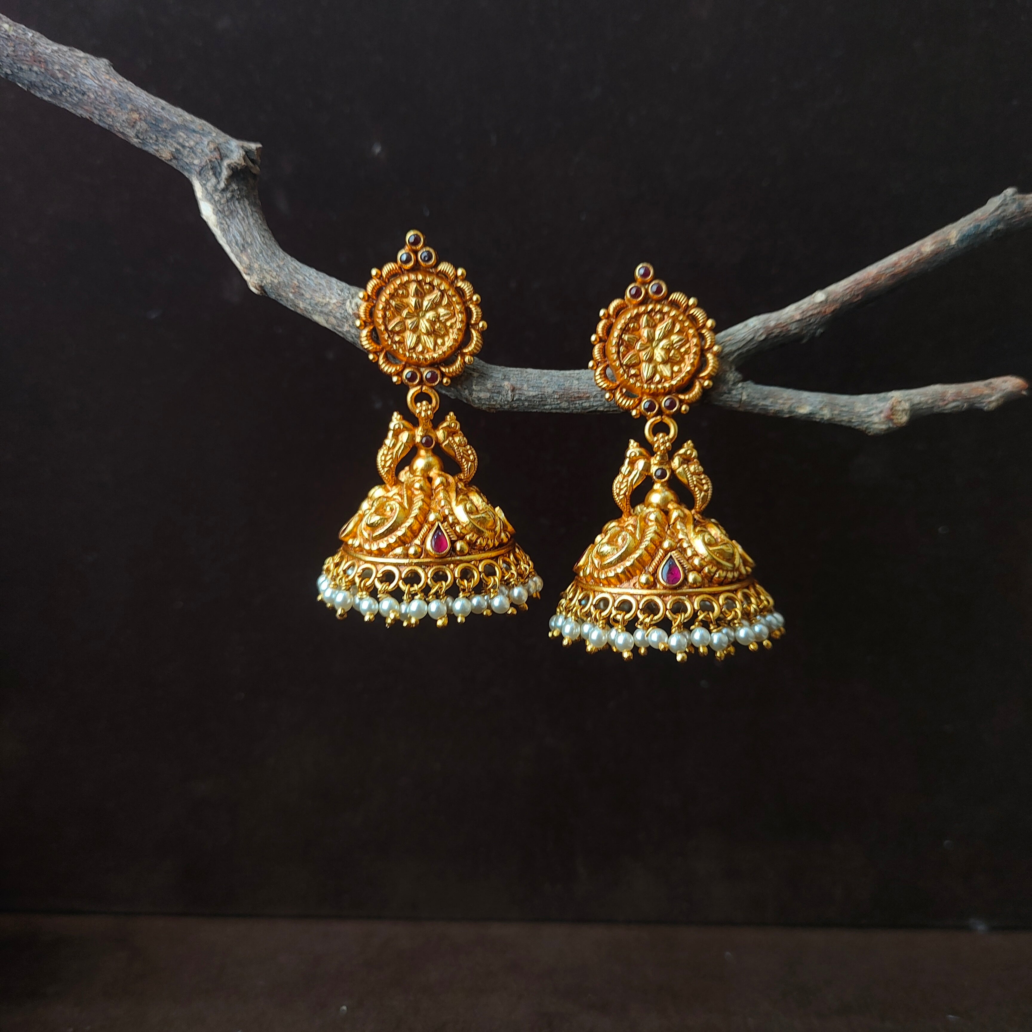 Silver Pavi Jhumka - 0055