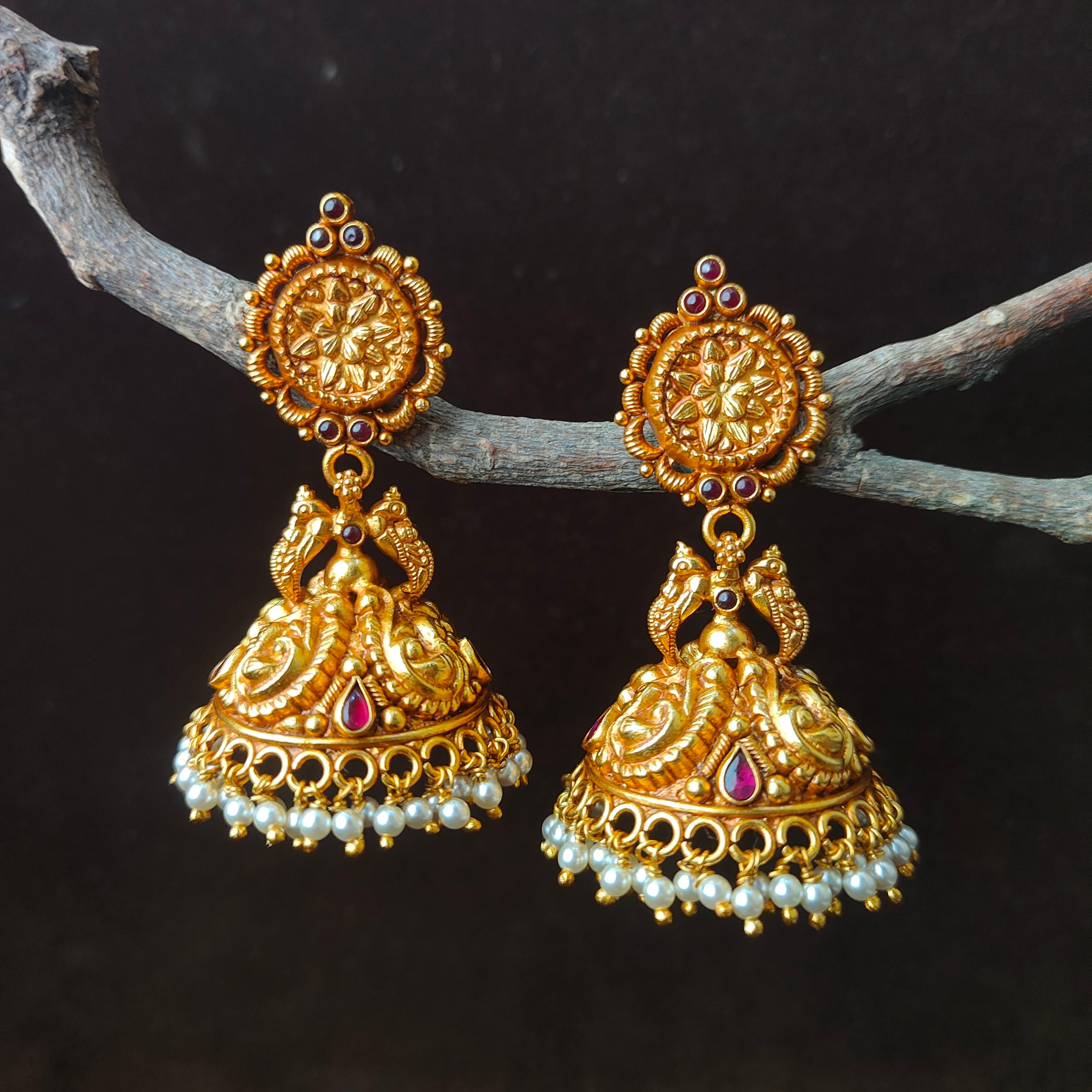 Silver Pavi Jhumka - 0055