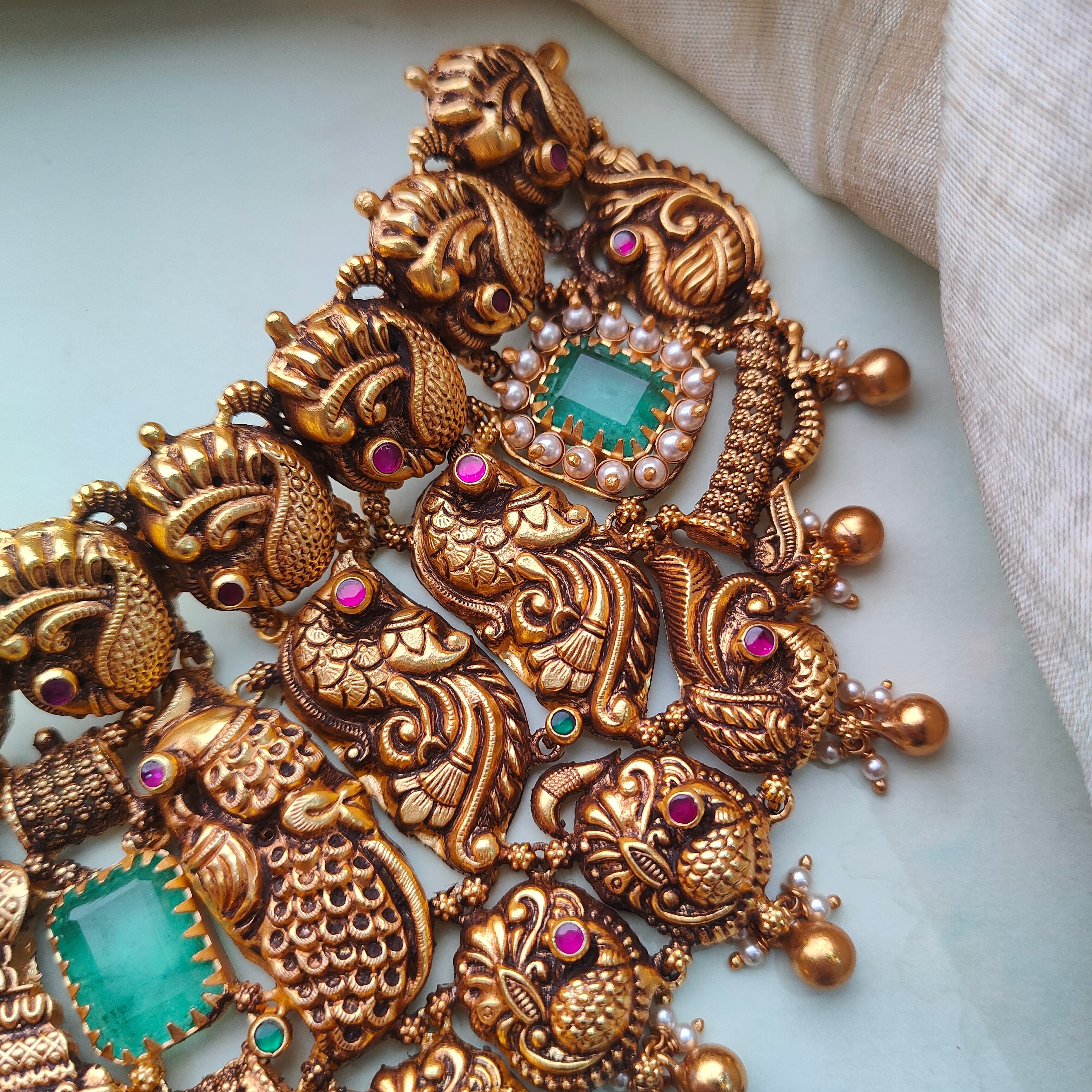 Lakshmi Silver High Neck Choker - 0069