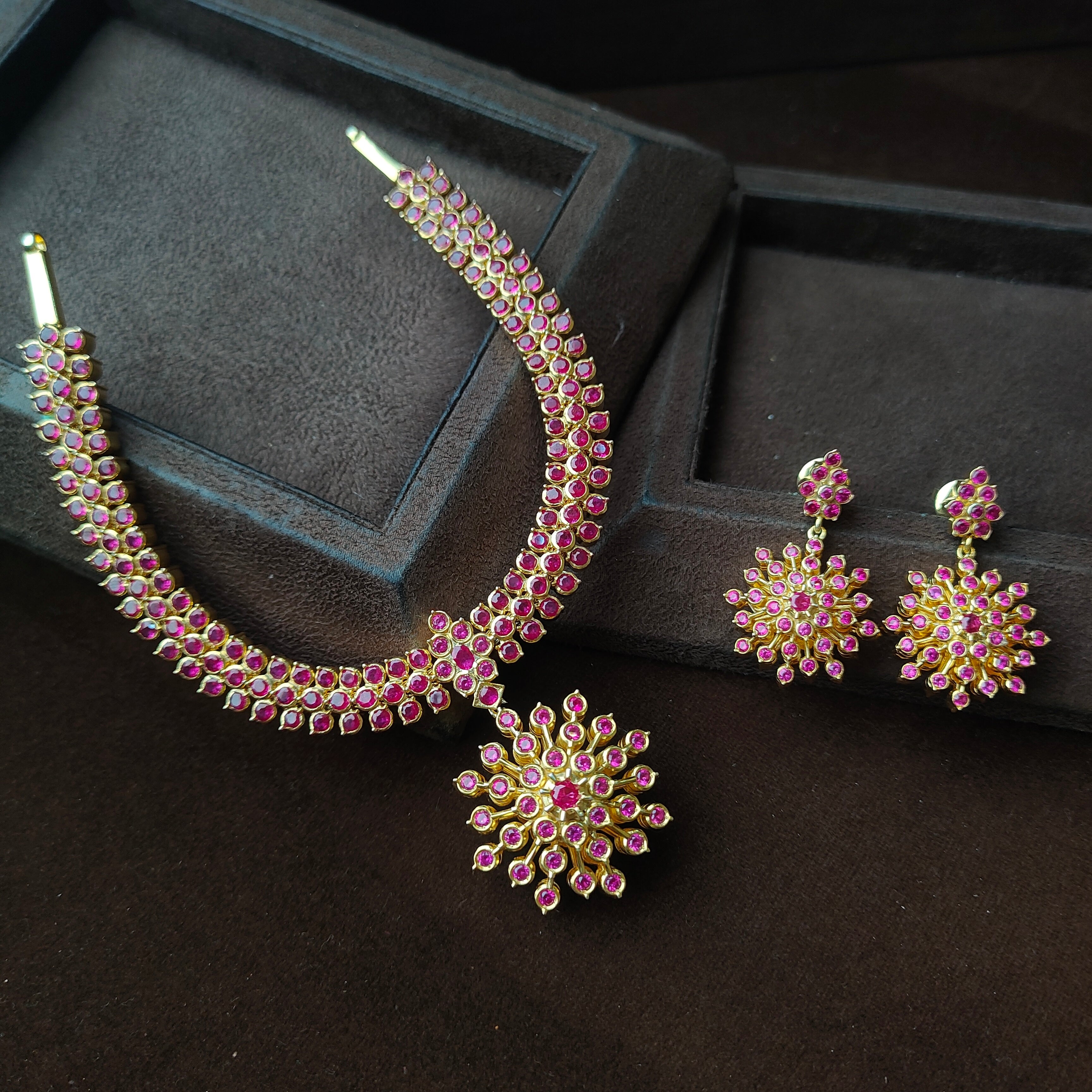 925 Silver Gold Plated Dual Necklace -0563