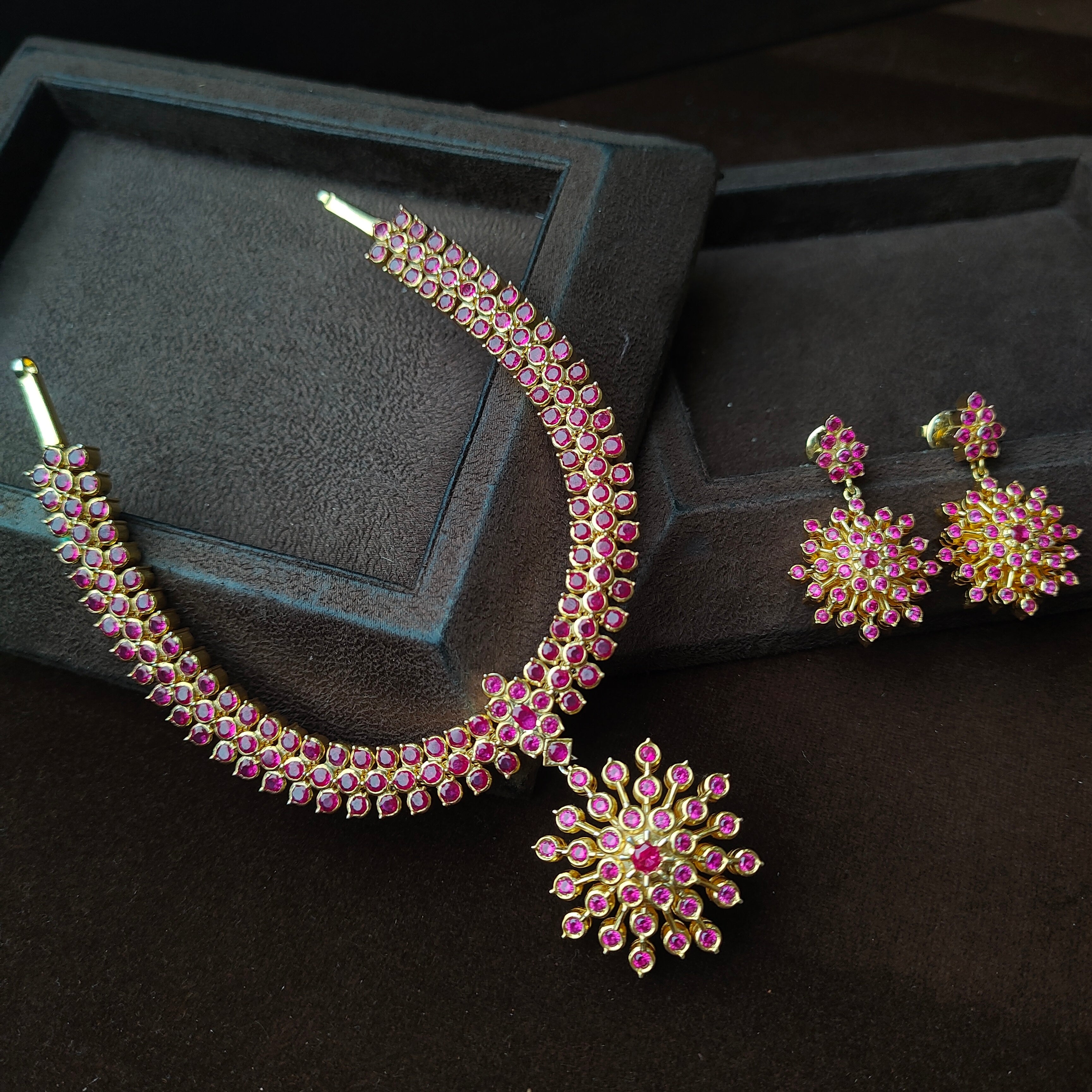 925 Silver Gold Plated Dual Necklace -0563