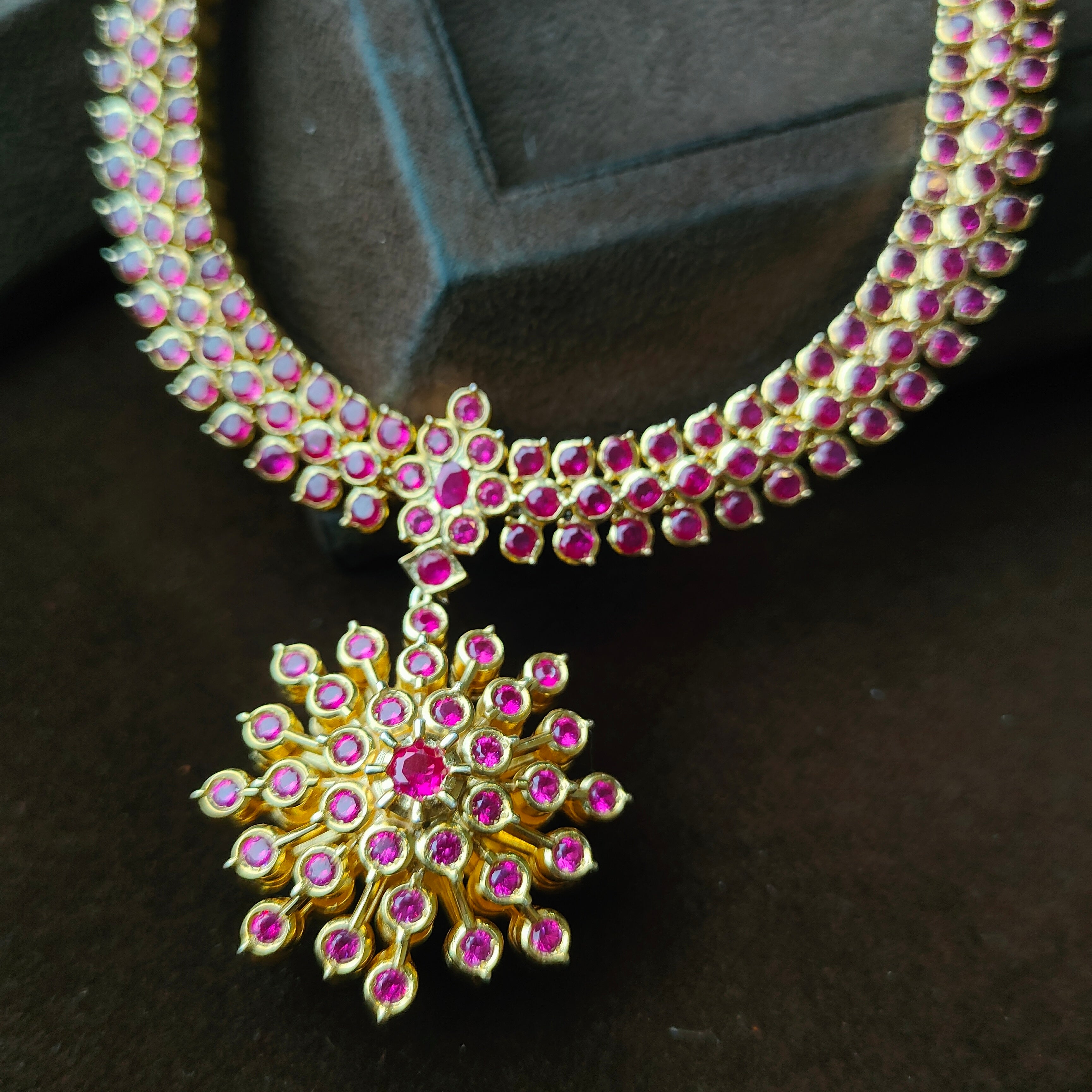 925 Silver Gold Plated Dual Necklace -0563