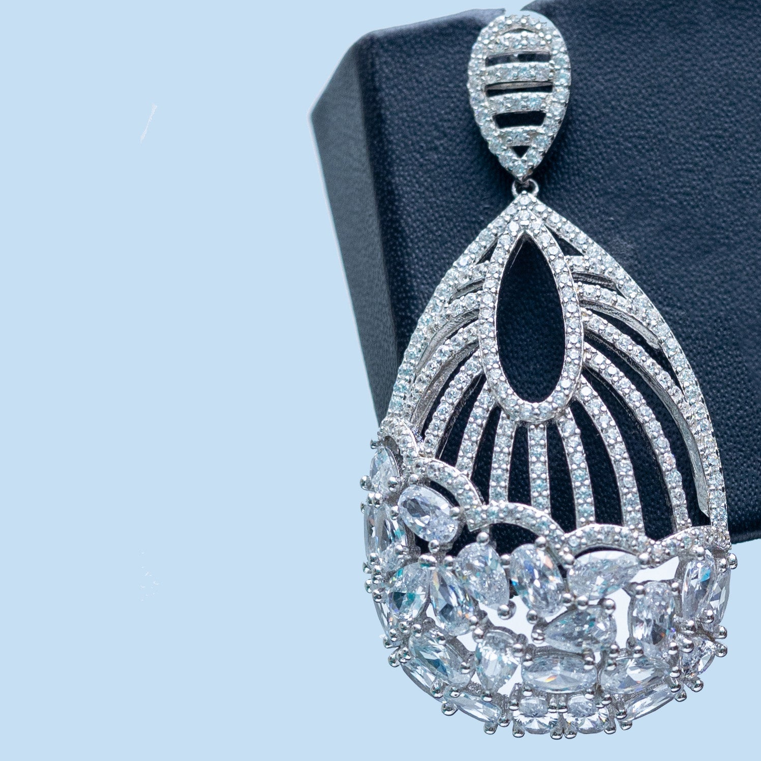 Pure 925 Silver Chandbali Earring - 0514