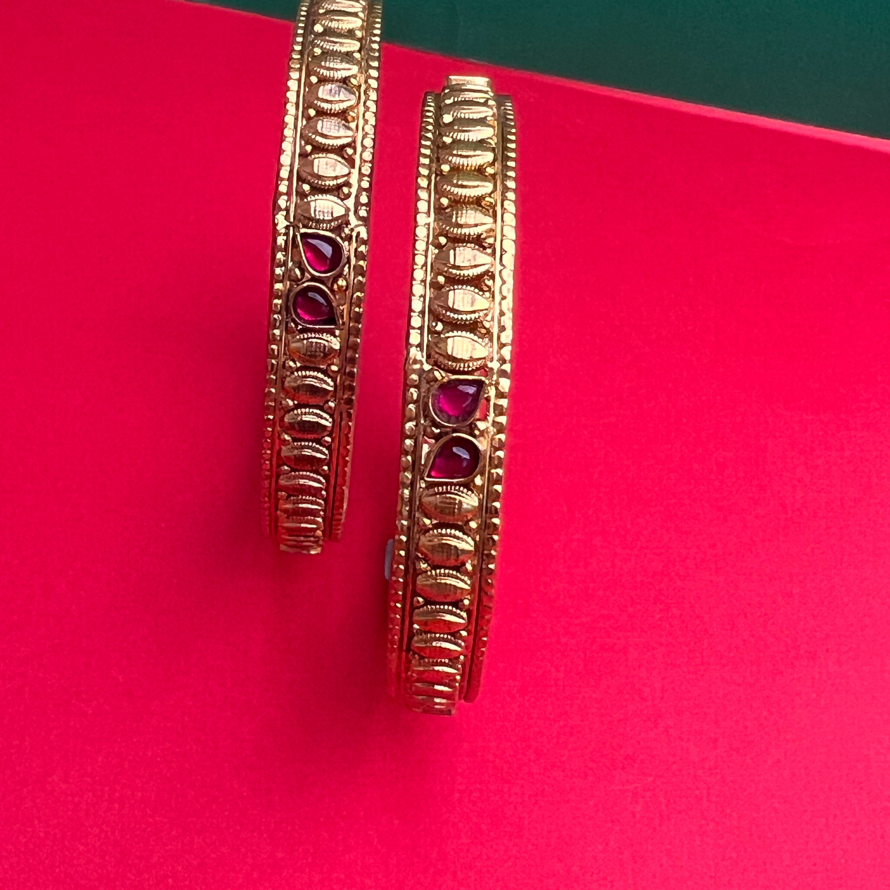 925 Silver Gold Plated Bangle-1224