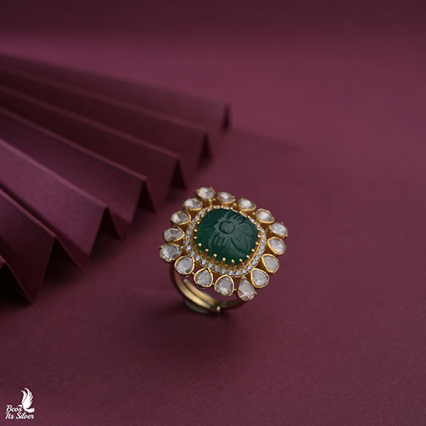 925 Silver gold Plated Finger Ring -0491