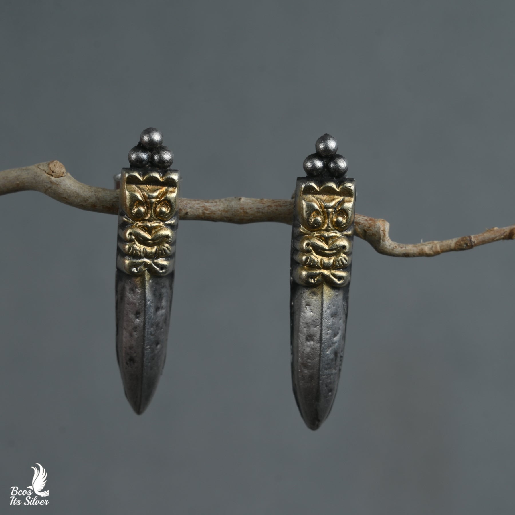 925 Silver Dual Tone EarStud TG23-2410