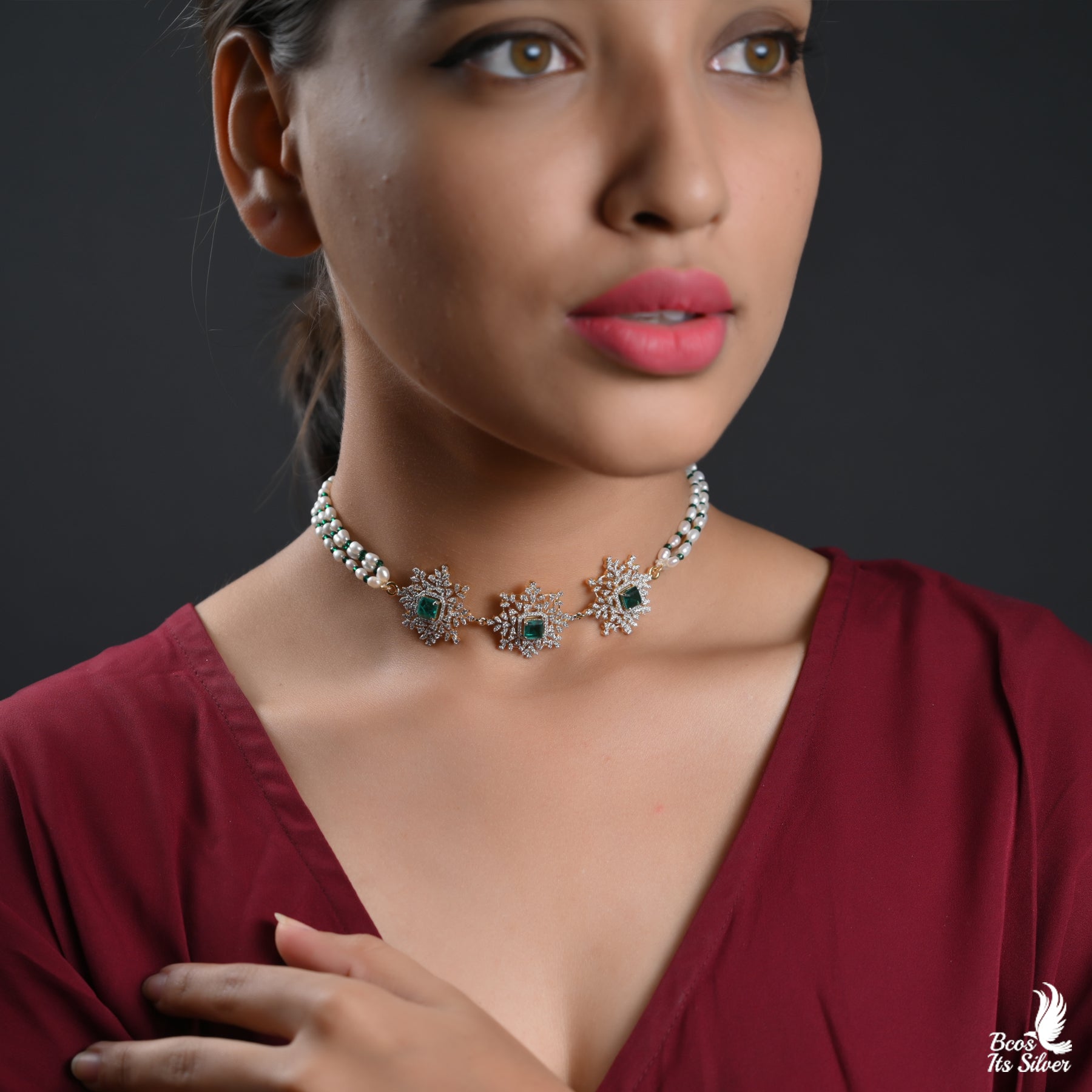 Theia Diamond Look Choker - 5805 - ( MADE TO ORDER )