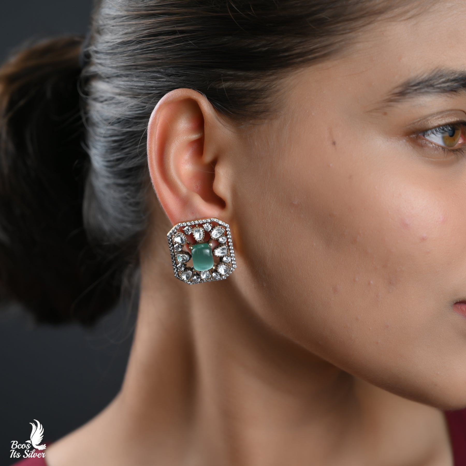 925 Silver Victorian Earstud - 6768