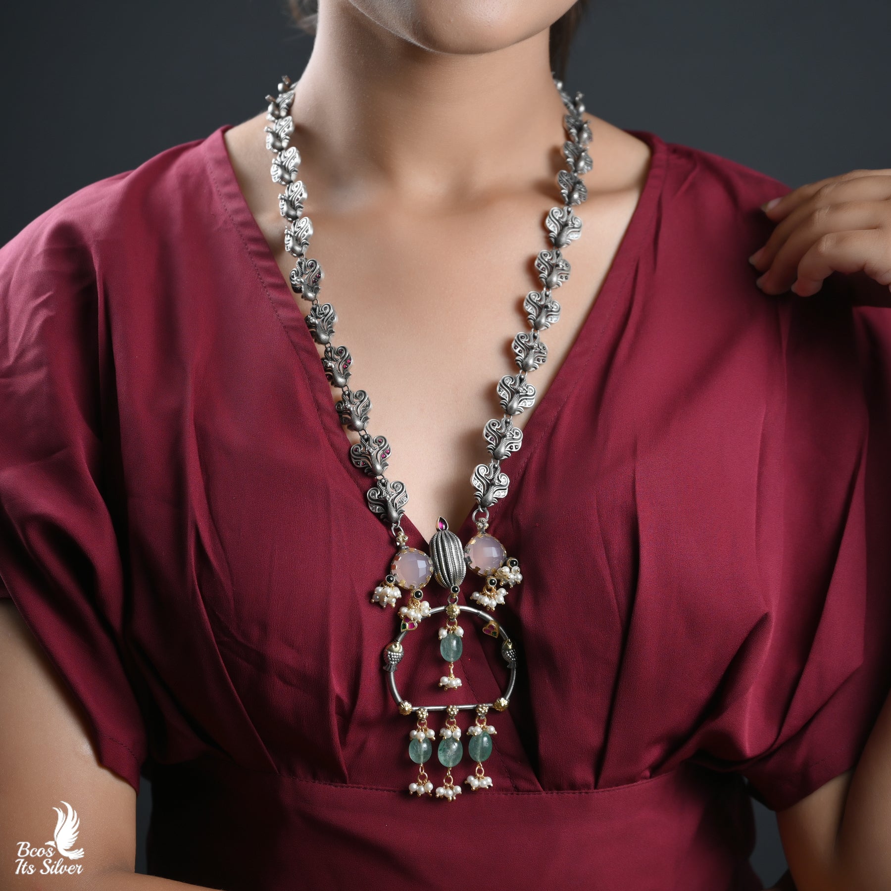 Pure 925 Silver Dual Tone Haram- 4534