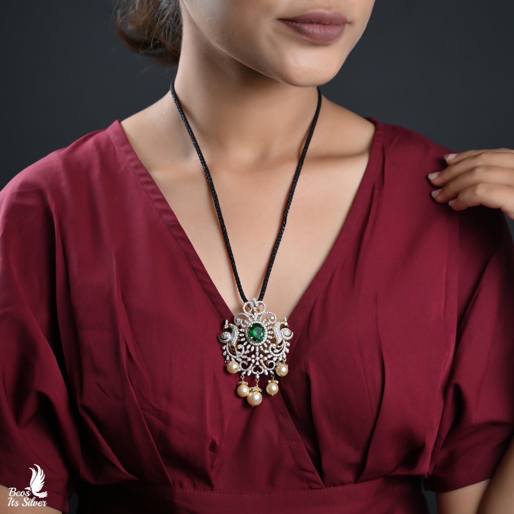 Theia diamond look a like tikka / pendent - 4366 - ( MADE TO ORDER )