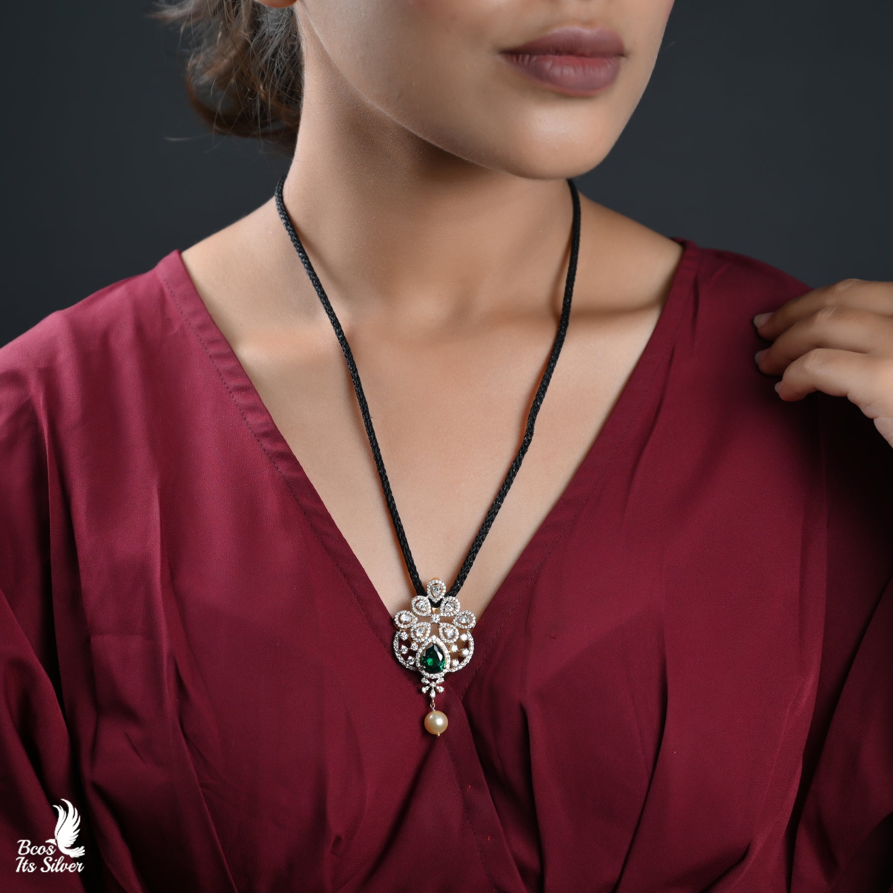 Theia Diamond Look Pendant - 4370- ( MADE TO ORDER )